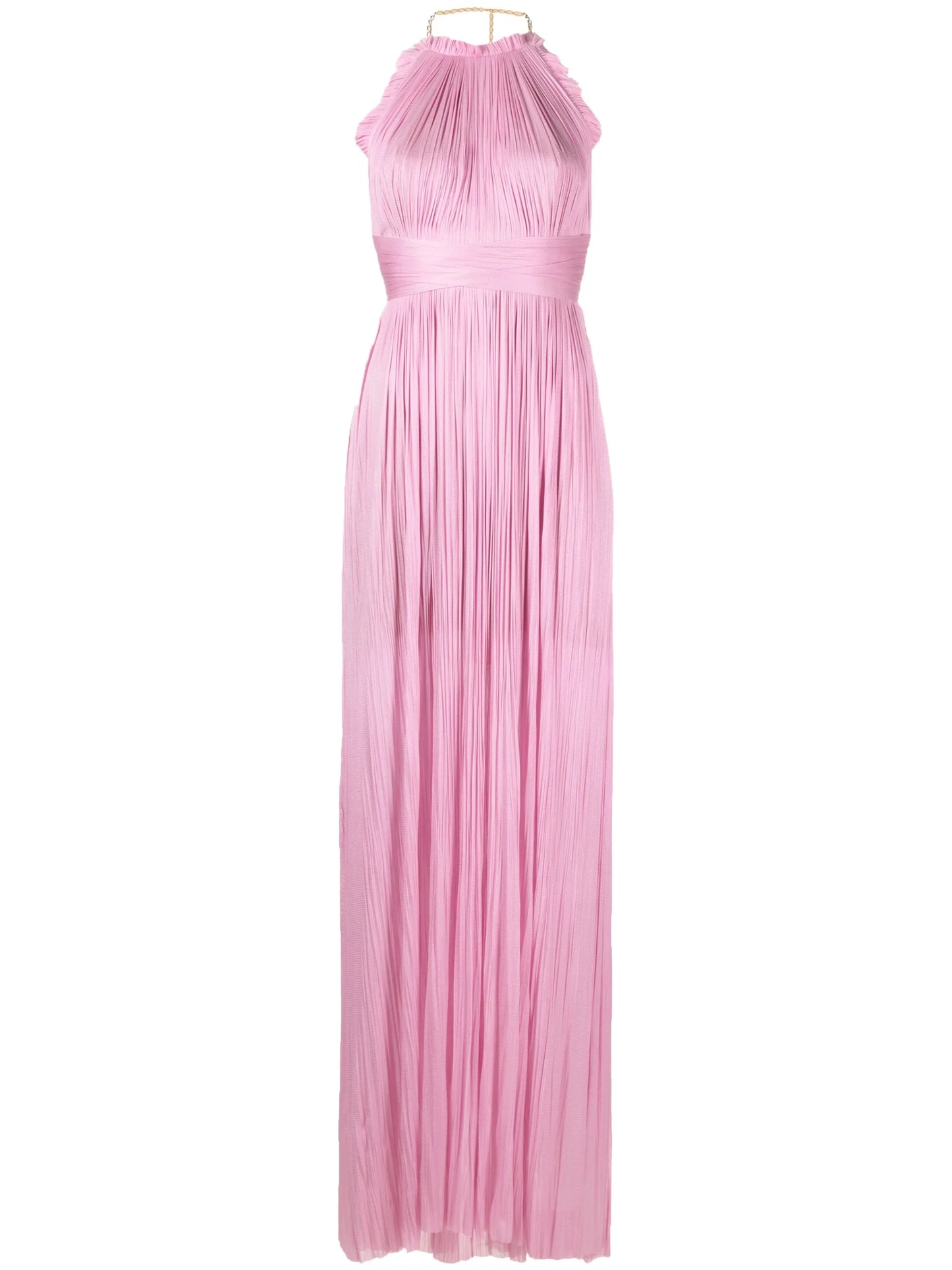 Summer pleated silk gown