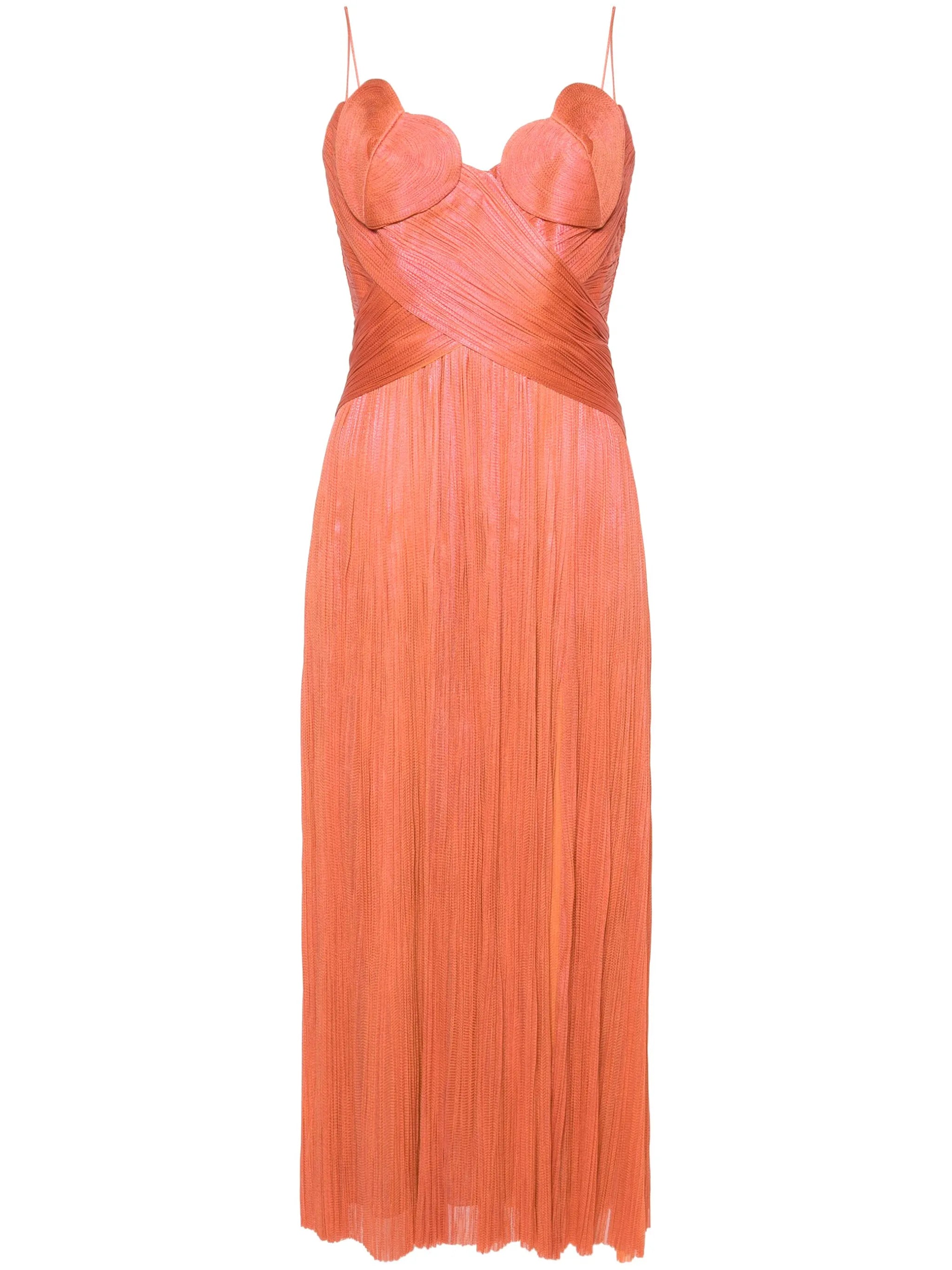 Rovena silk midi dress