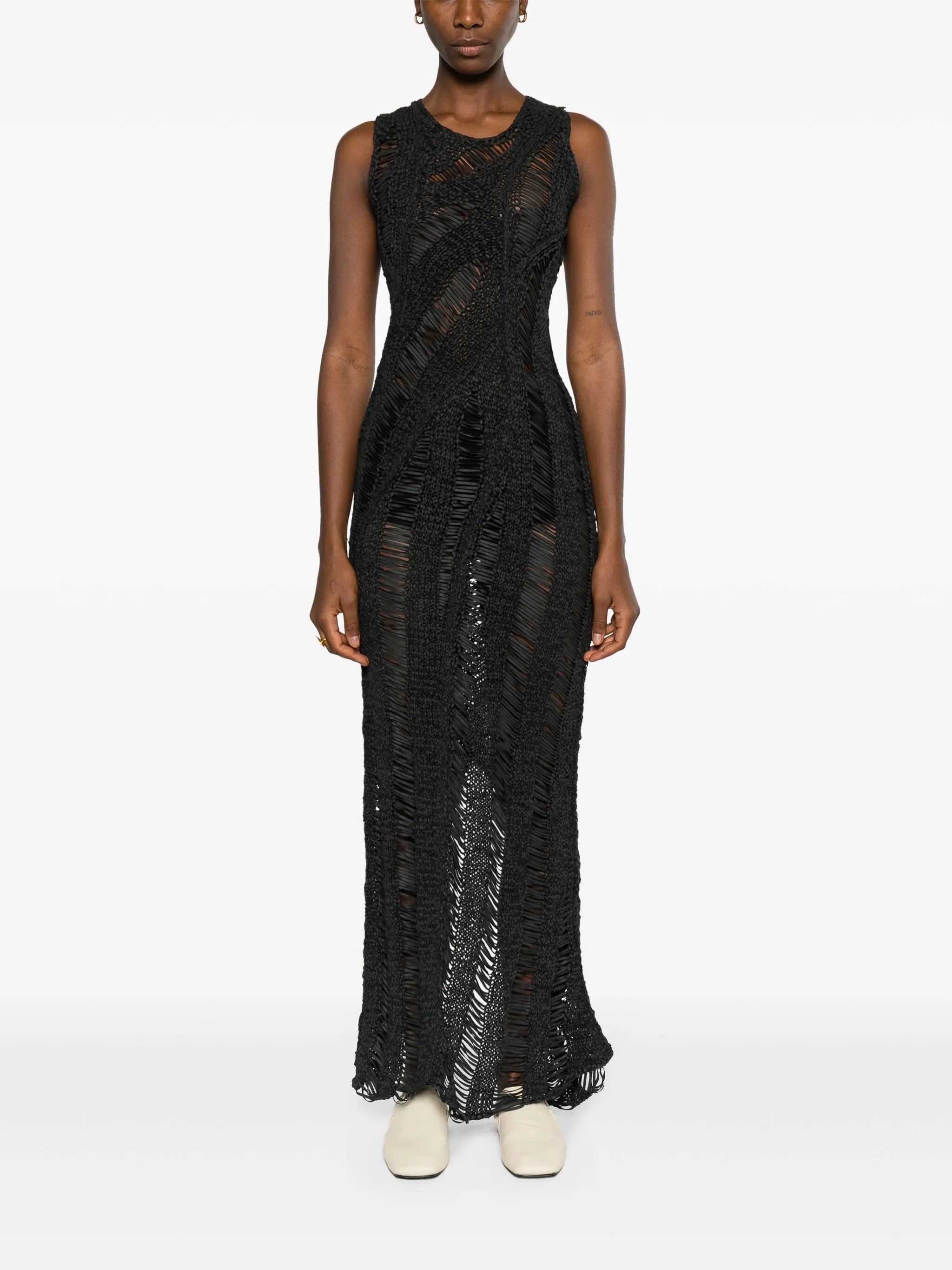 Kapok open-knit maxi dress