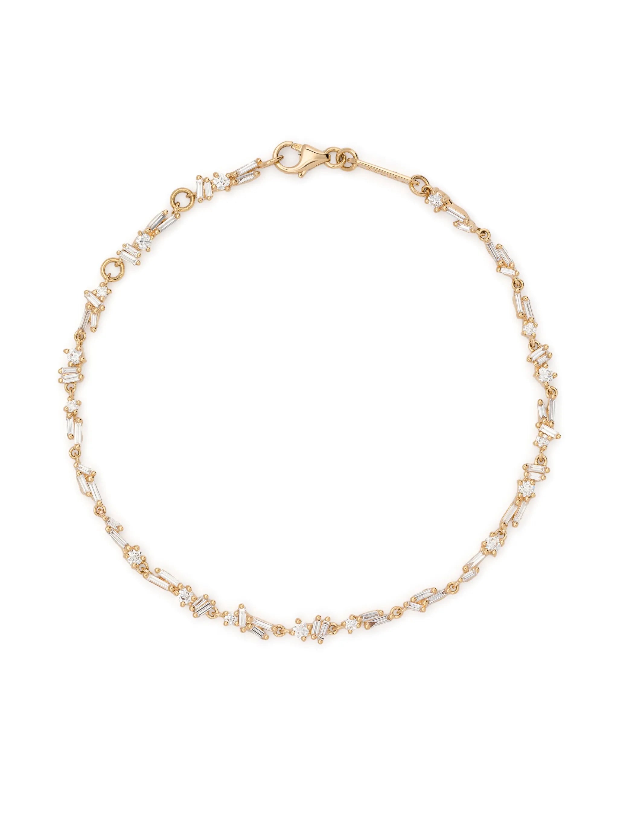 18kt yellow gold Sparkler diamond tennis bracelet