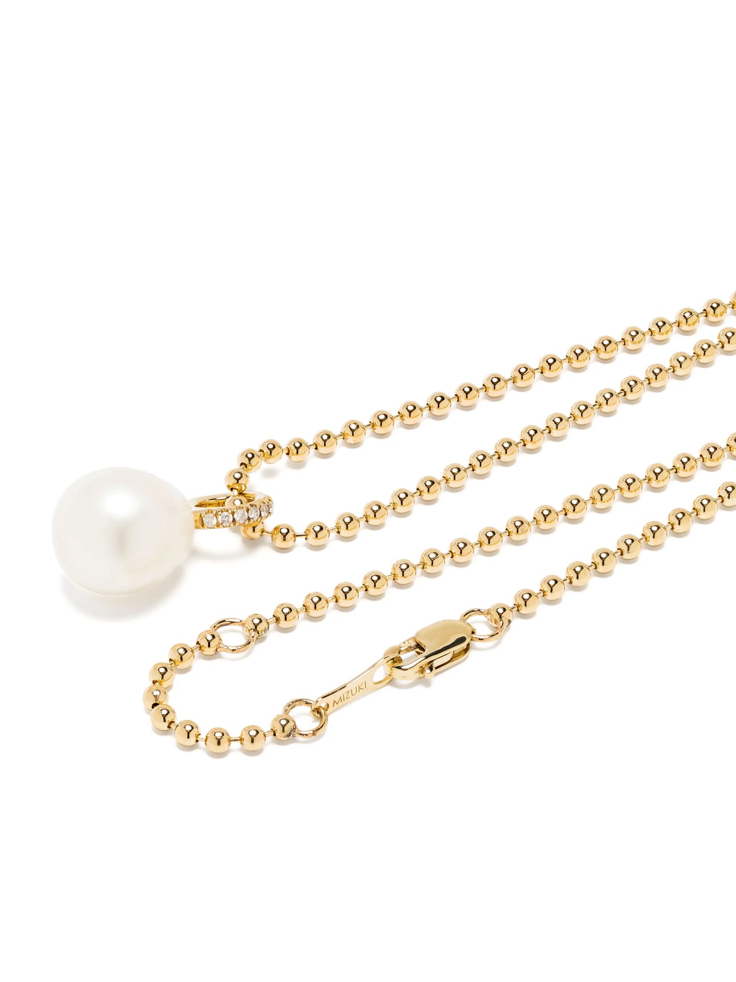 14kt gold Sea Of Beauty pearl and diamond medium necklace