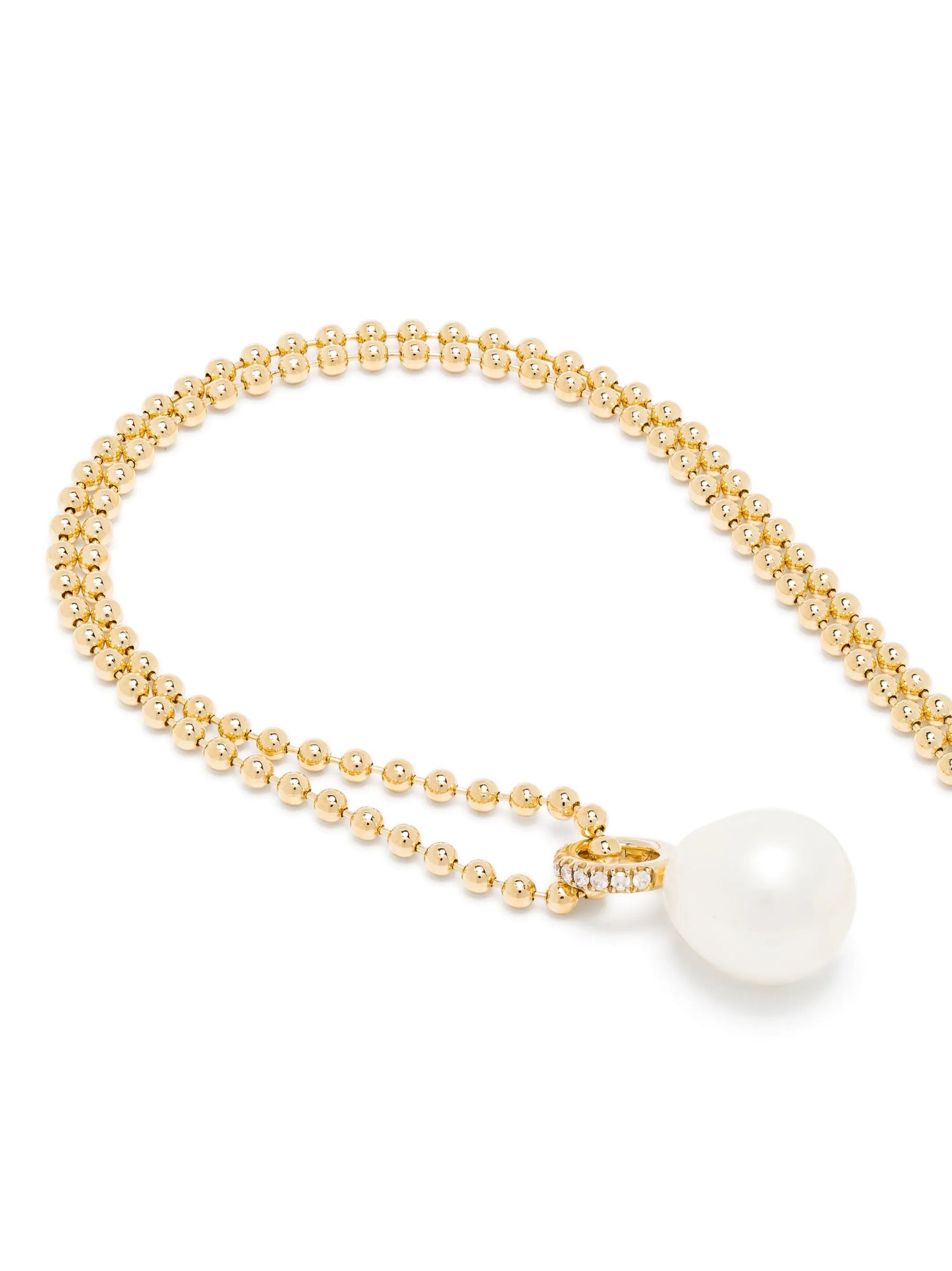 14kt gold Sea Of Beauty pearl and diamond medium necklace