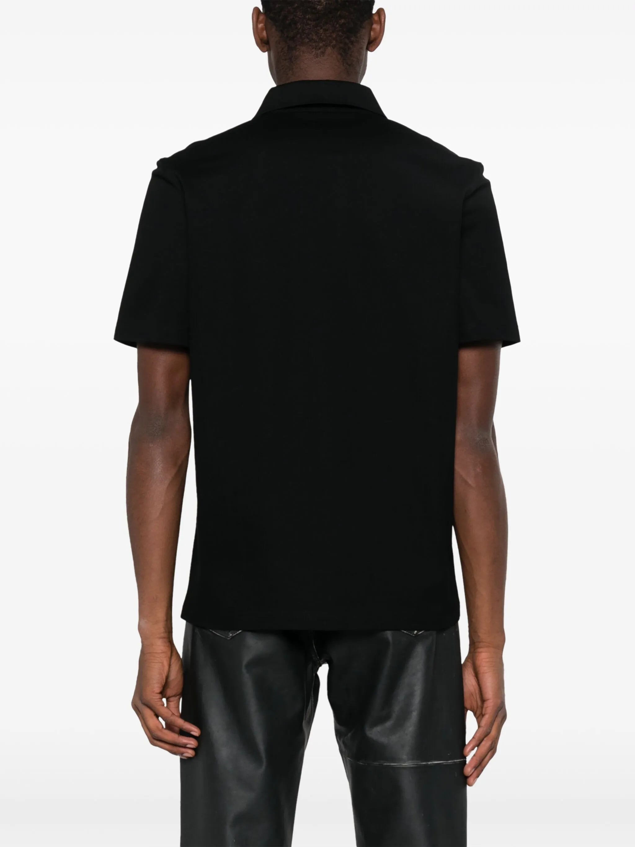 logo-embroidered cotton polo shirt