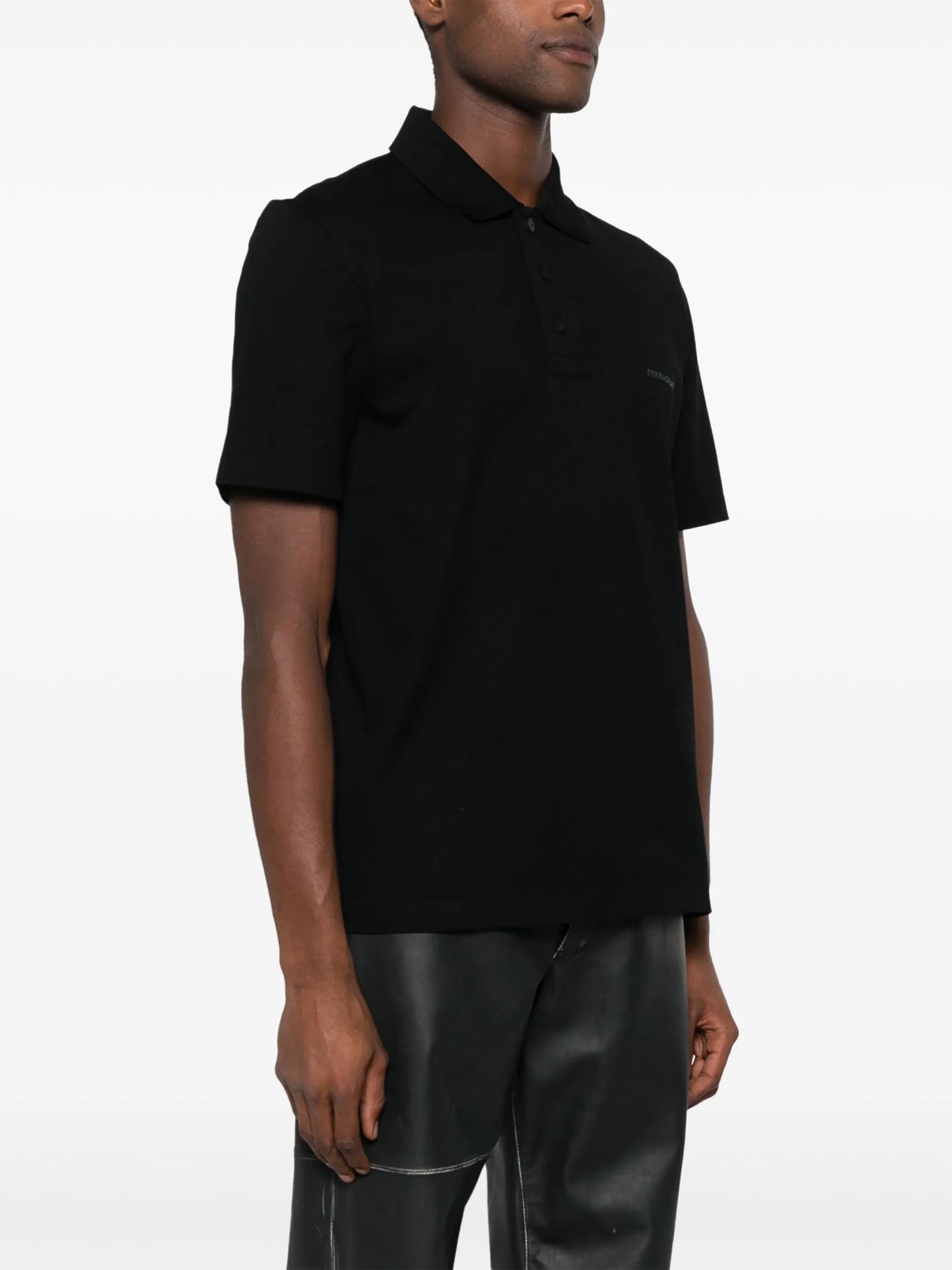 logo-embroidered cotton polo shirt