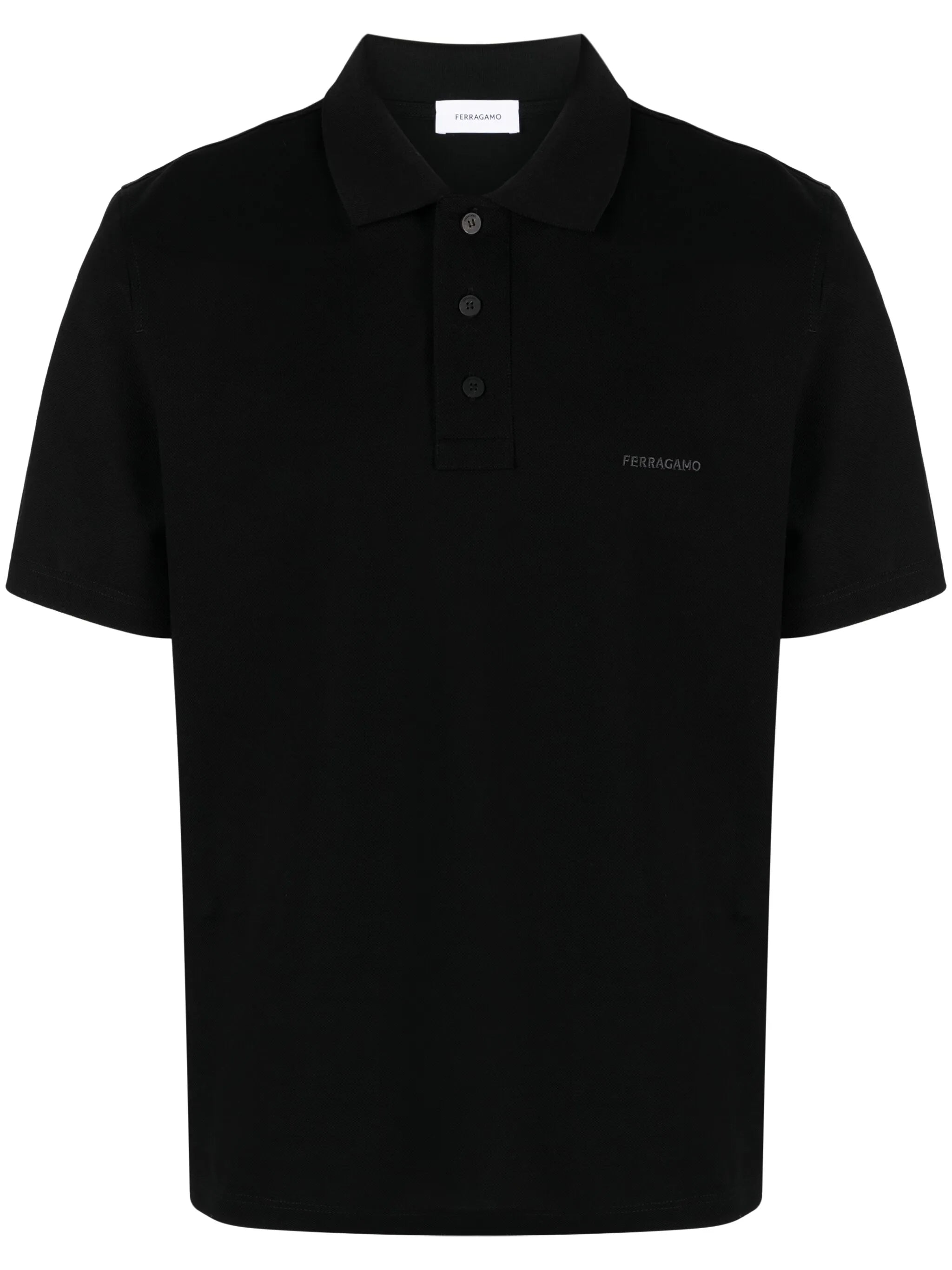 logo-embroidered cotton polo shirt