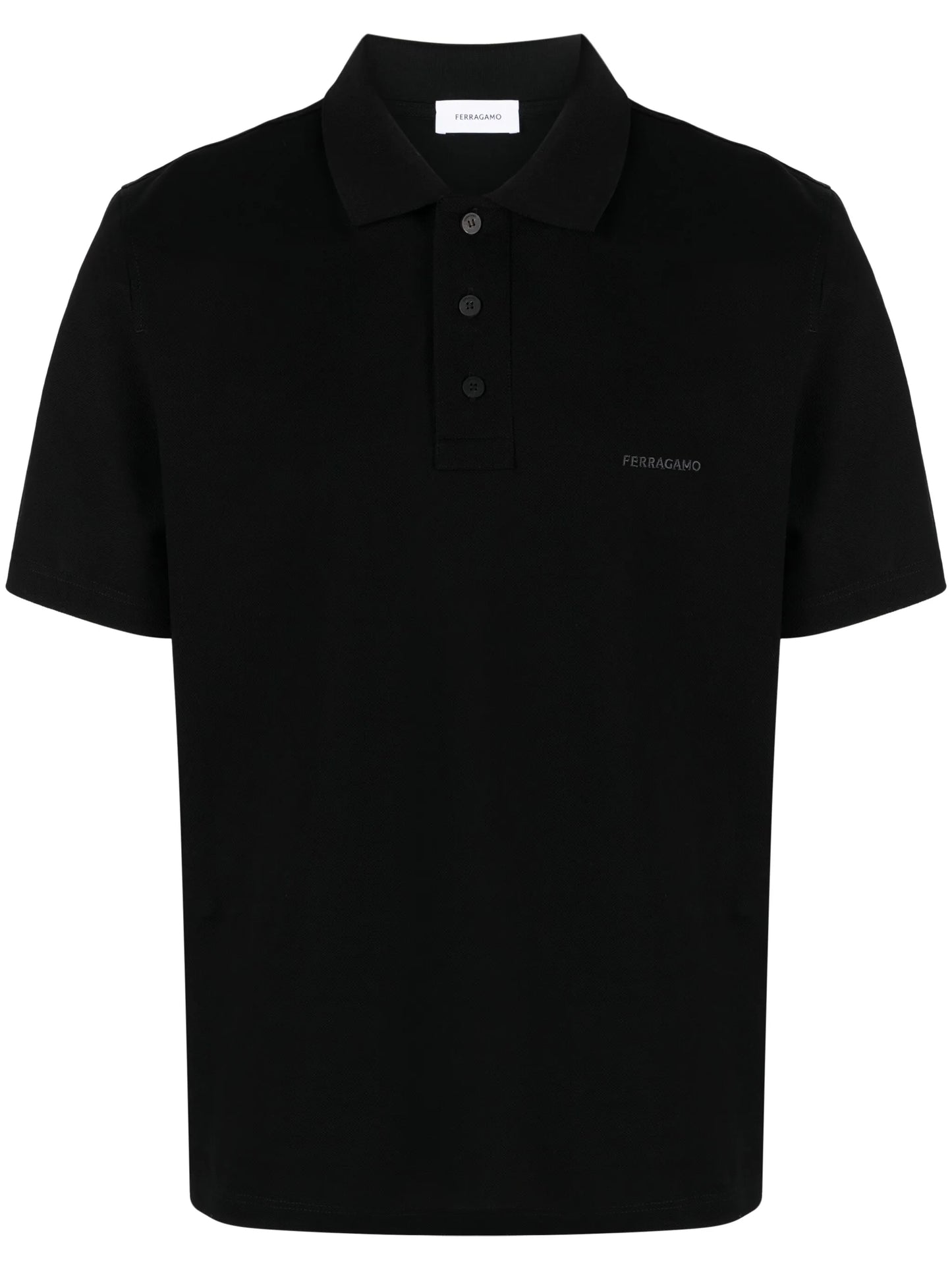 logo-embroidered cotton polo shirt