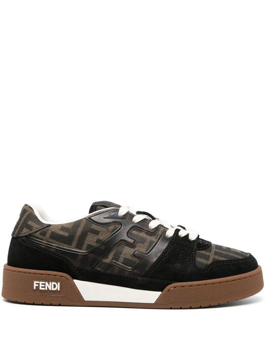 Zucca-monogram panelled sneakers
