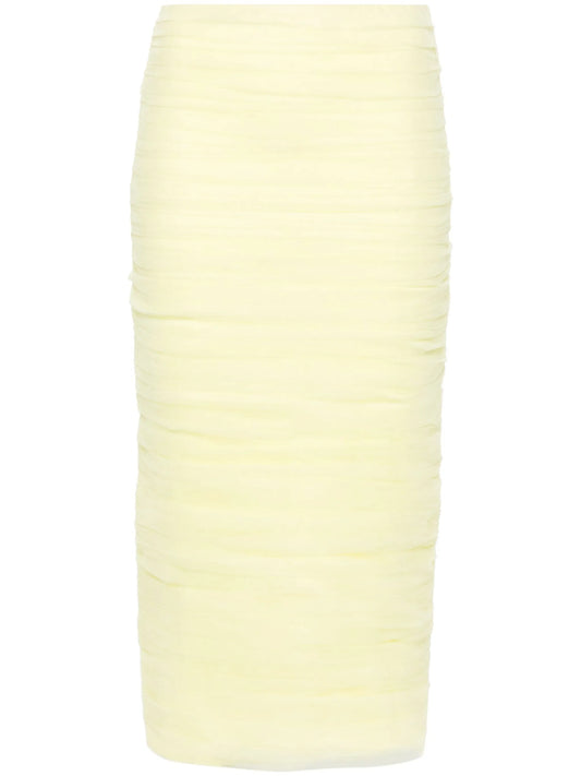 draped tulle pencil skirt