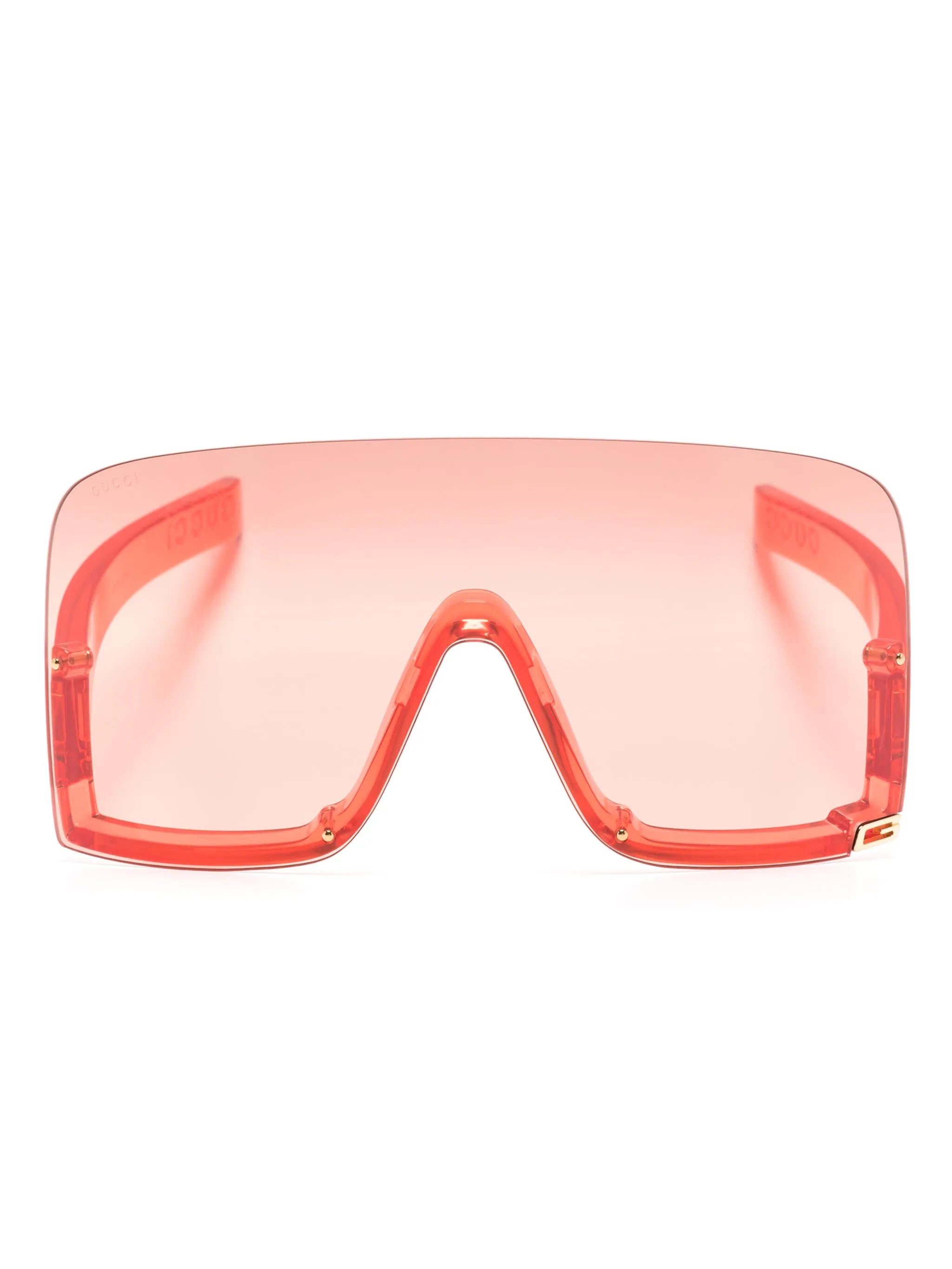 oversized shield-frame sunglasses