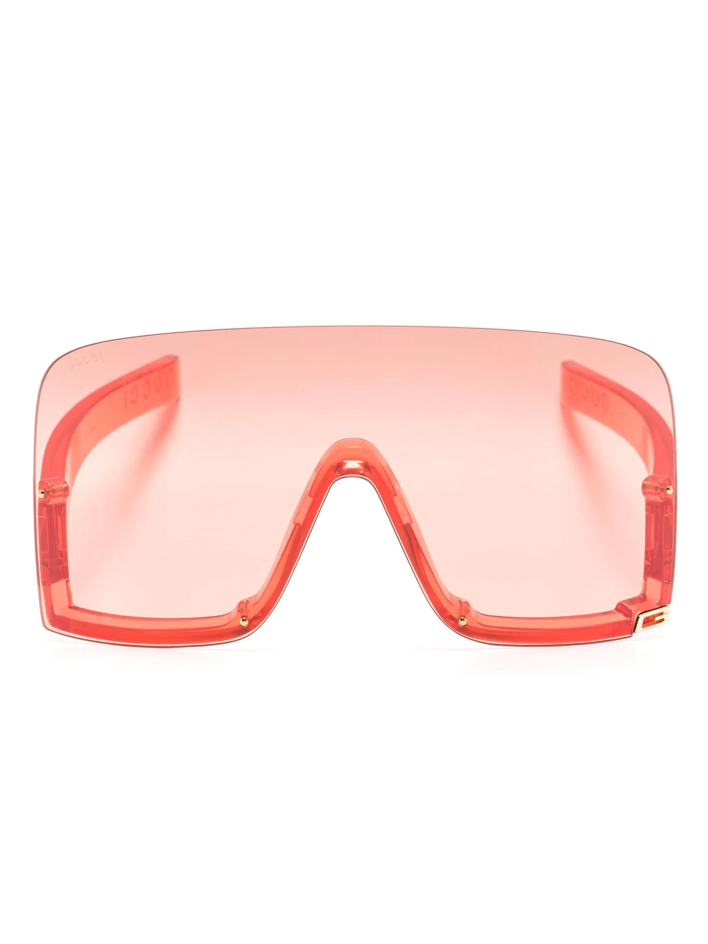 oversized shield-frame sunglasses