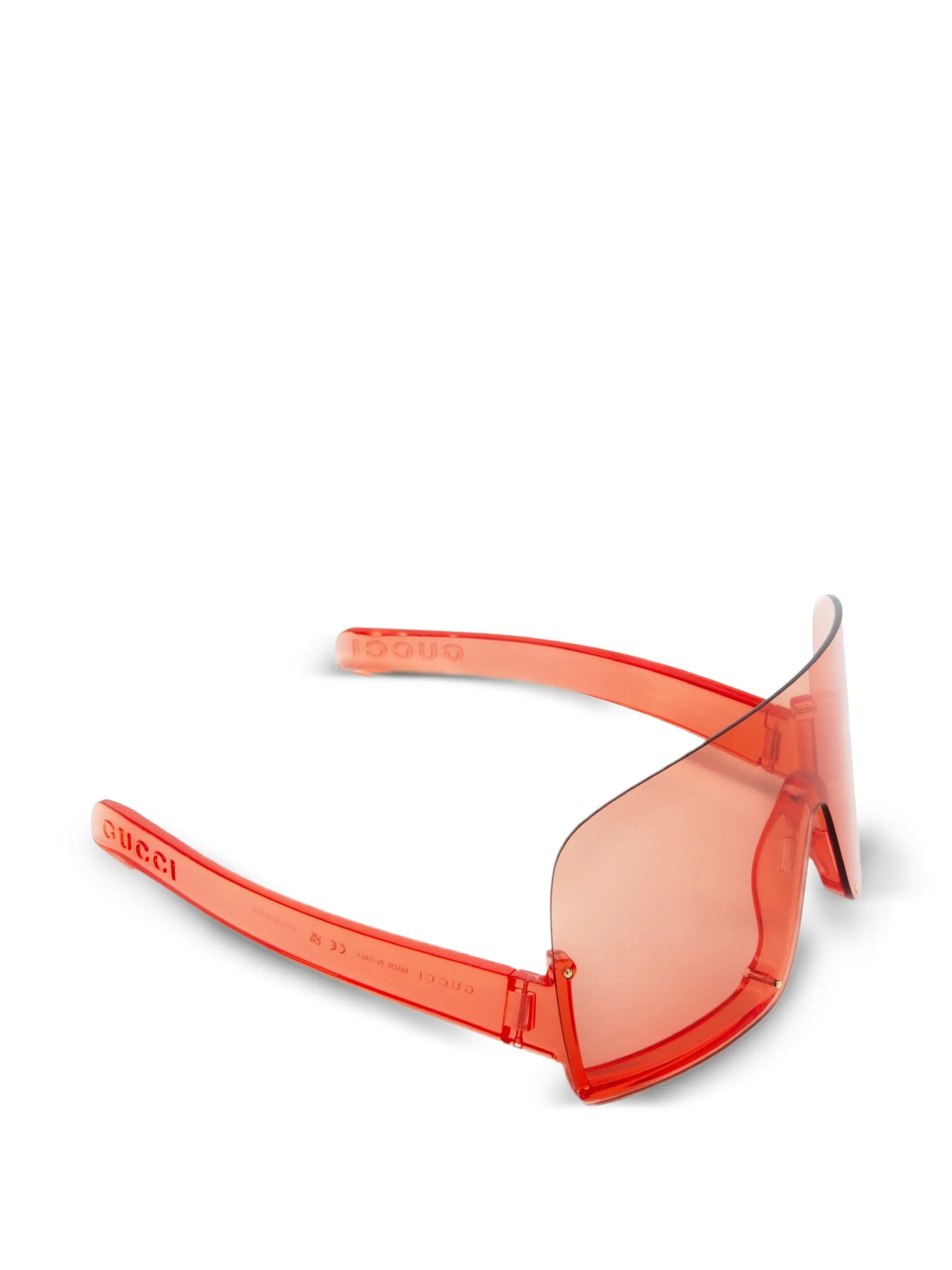 oversized shield-frame sunglasses