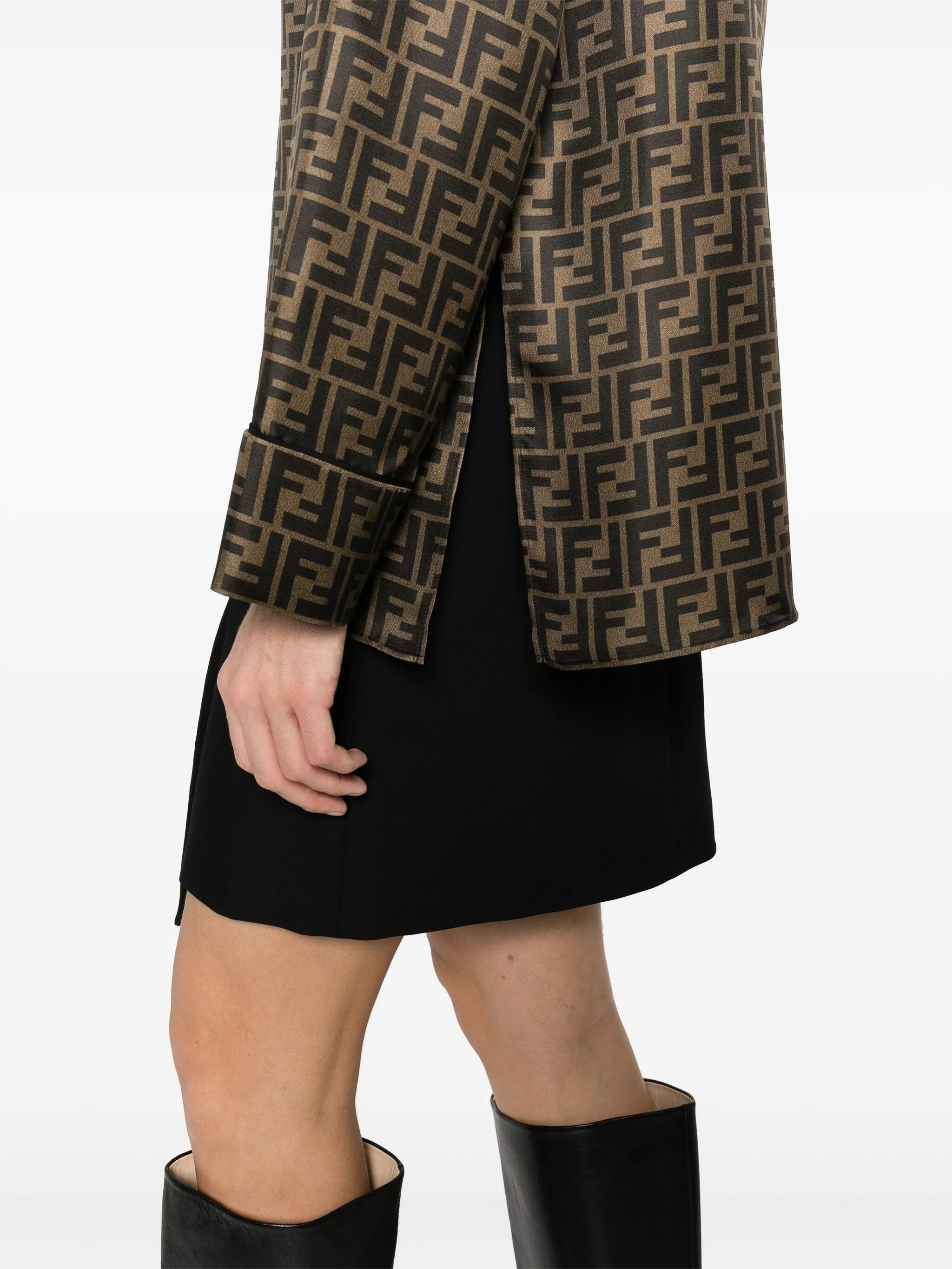 Zucca-print silk pyjama shirt