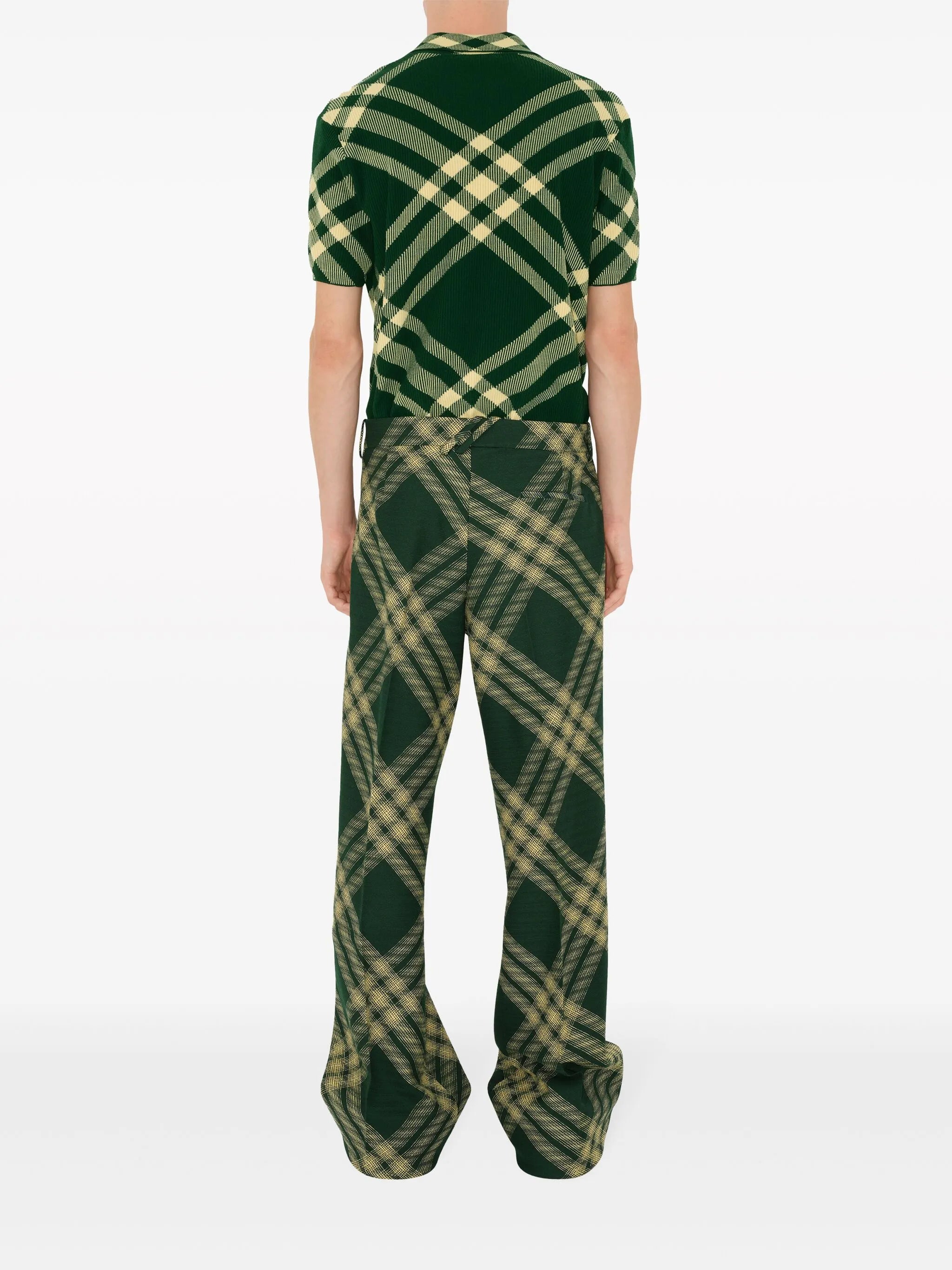 Vintage Check fine-ribbed polo shirt