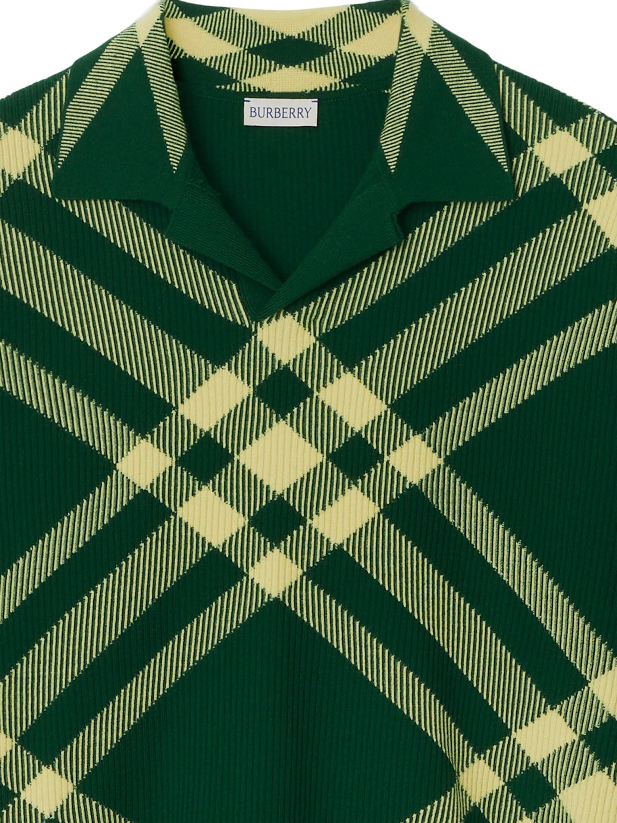Vintage Check fine-ribbed polo shirt