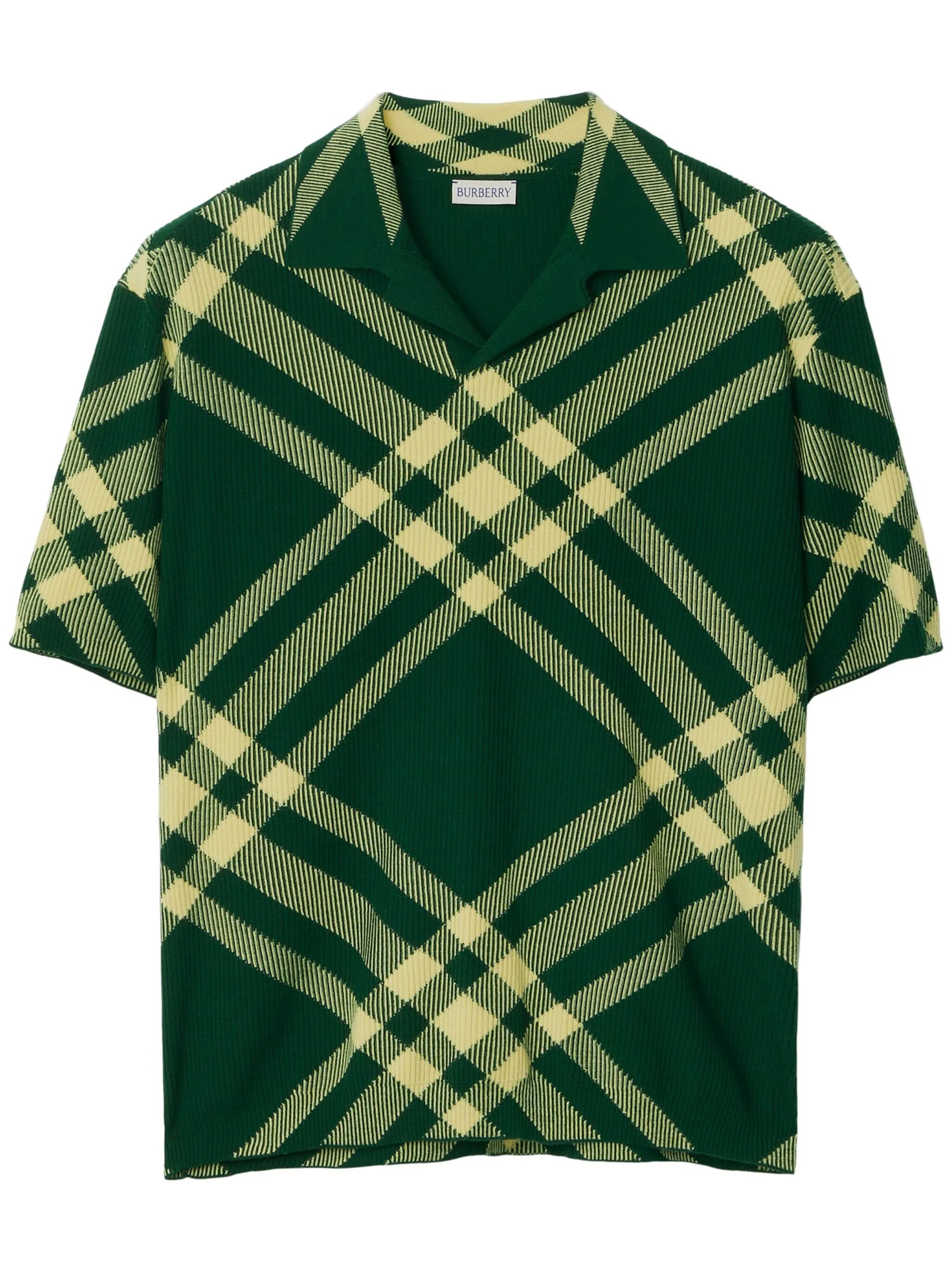 Vintage Check fine-ribbed polo shirt