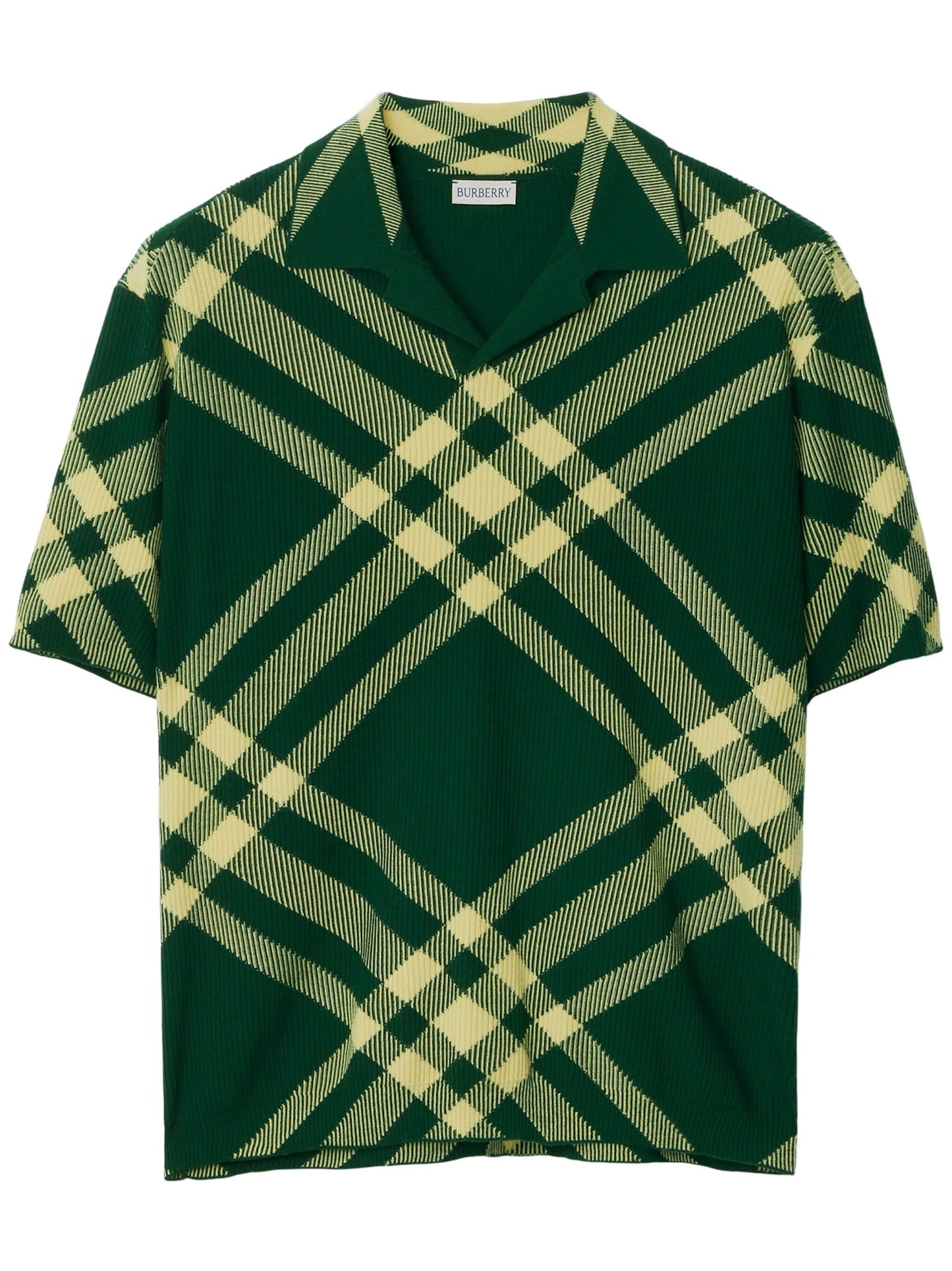 Vintage Check fine-ribbed polo shirt