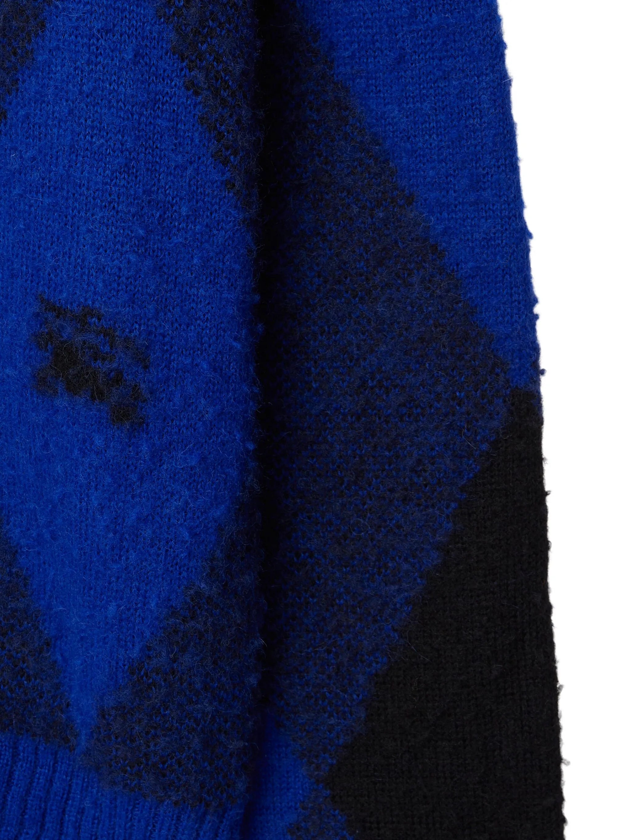 logo-intarsia argyle wool jumper