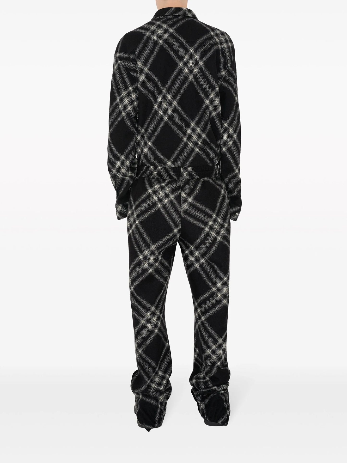 two-tone checkered wool shirt