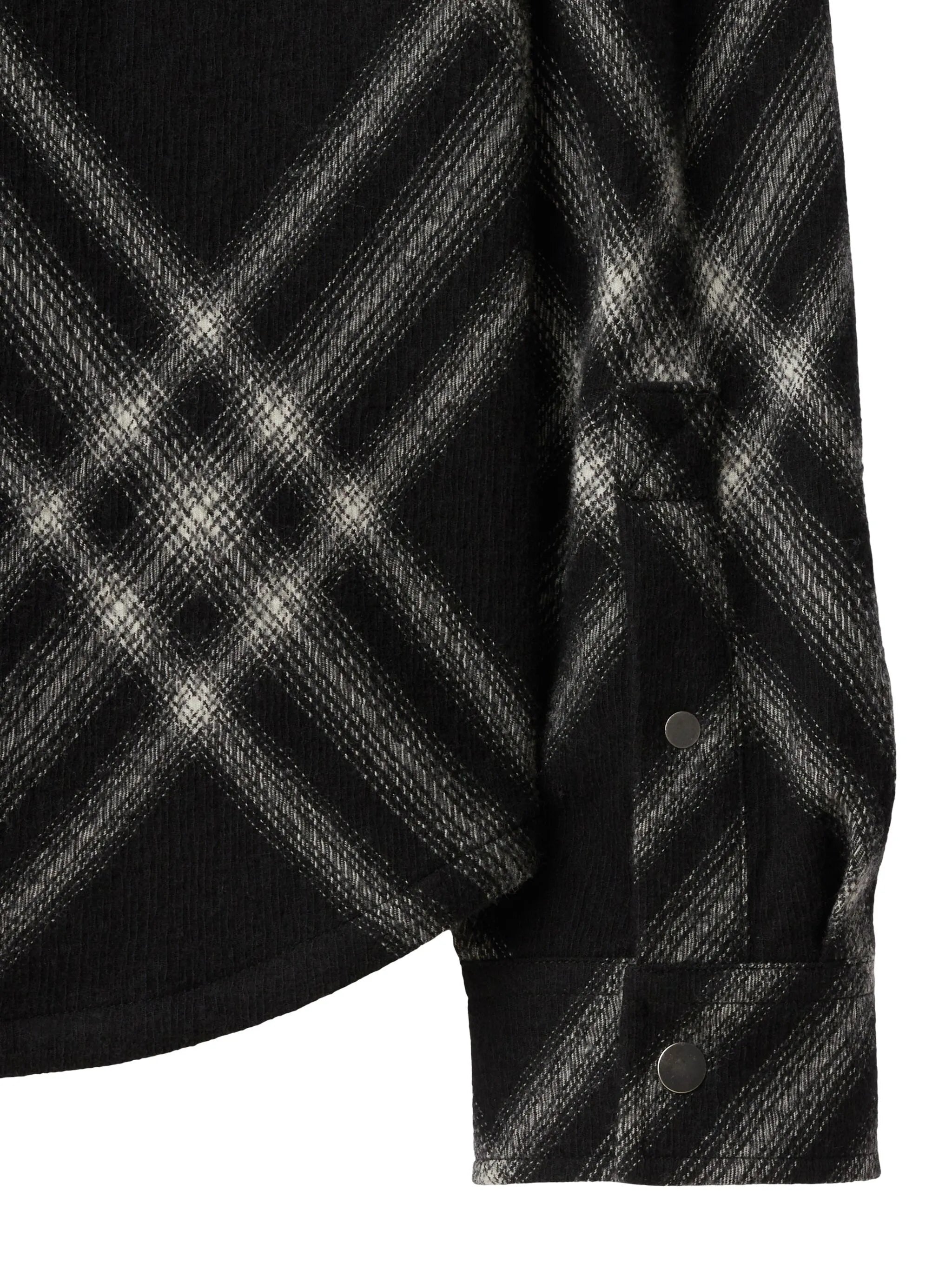two-tone checkered wool shirt