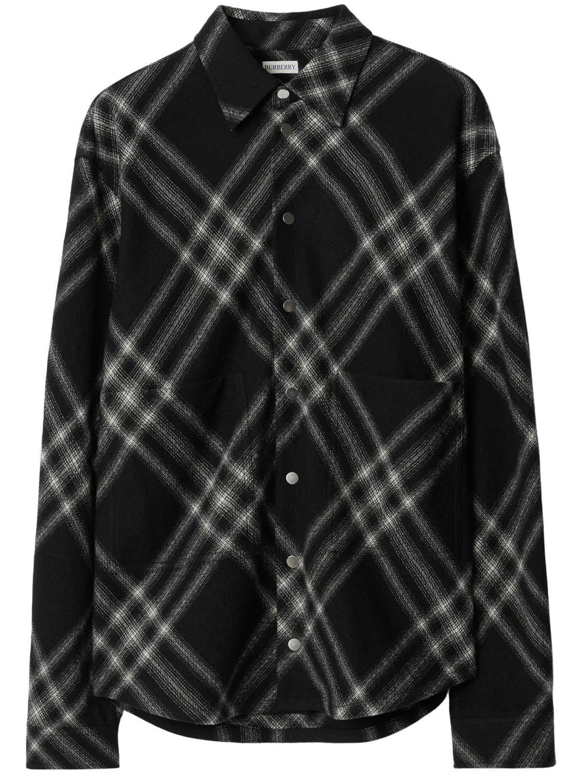 two-tone checkered wool shirt