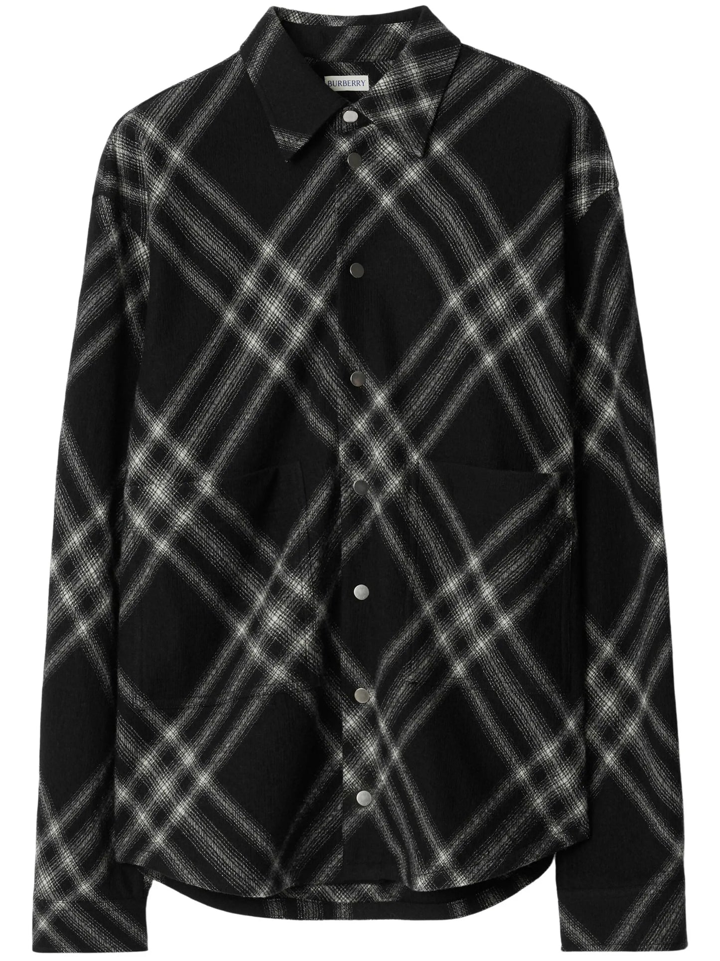 two-tone checkered wool shirt