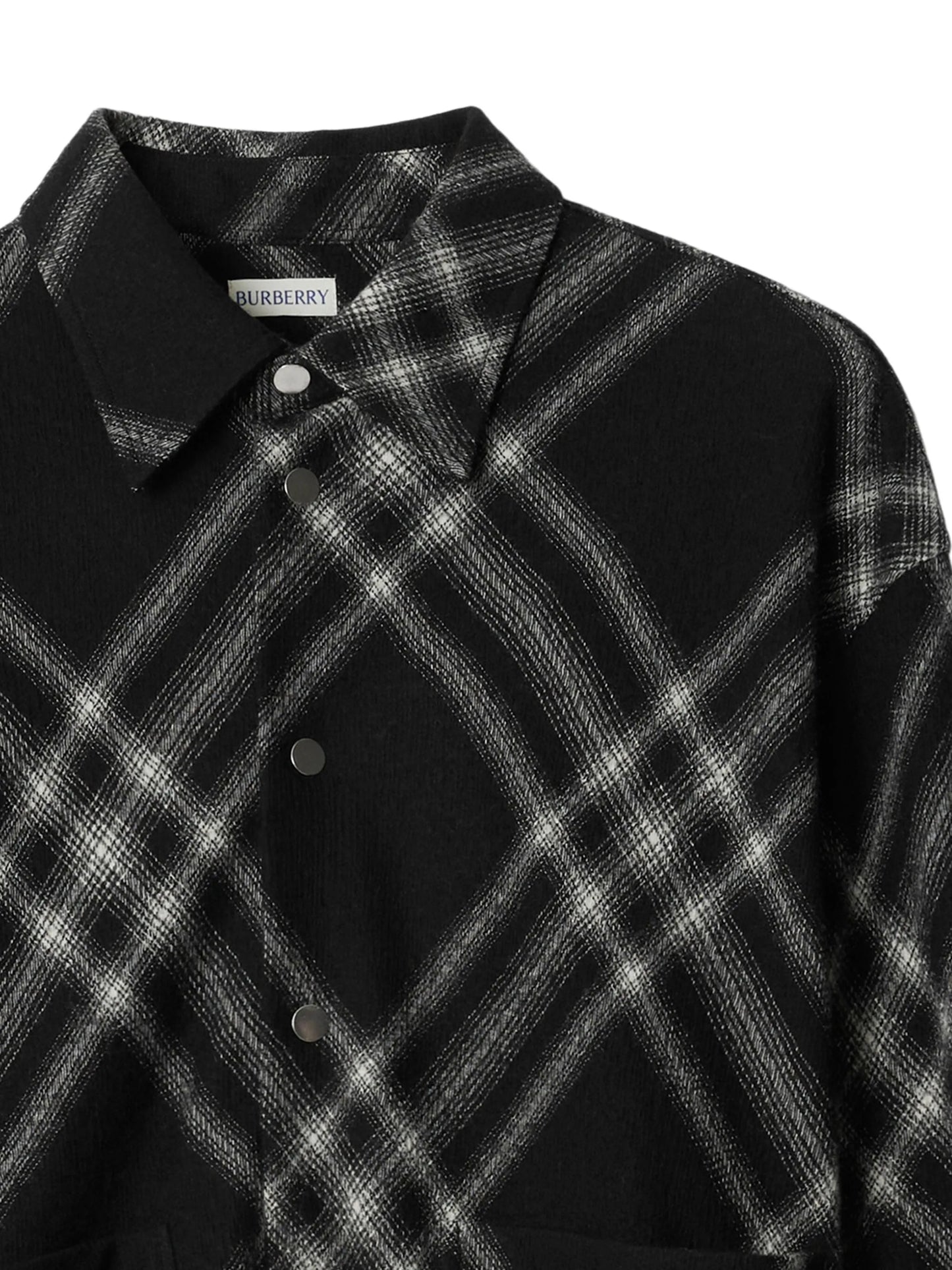 two-tone checkered wool shirt