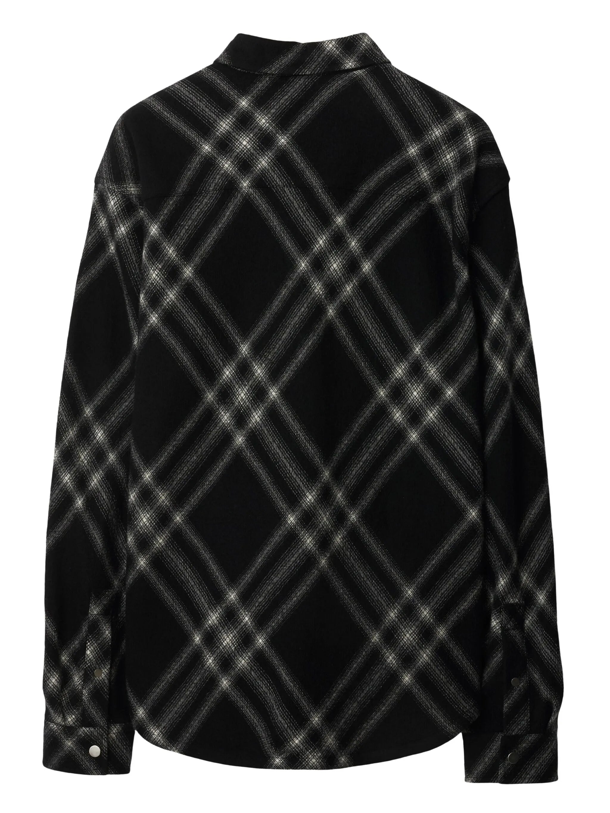 two-tone checkered wool shirt