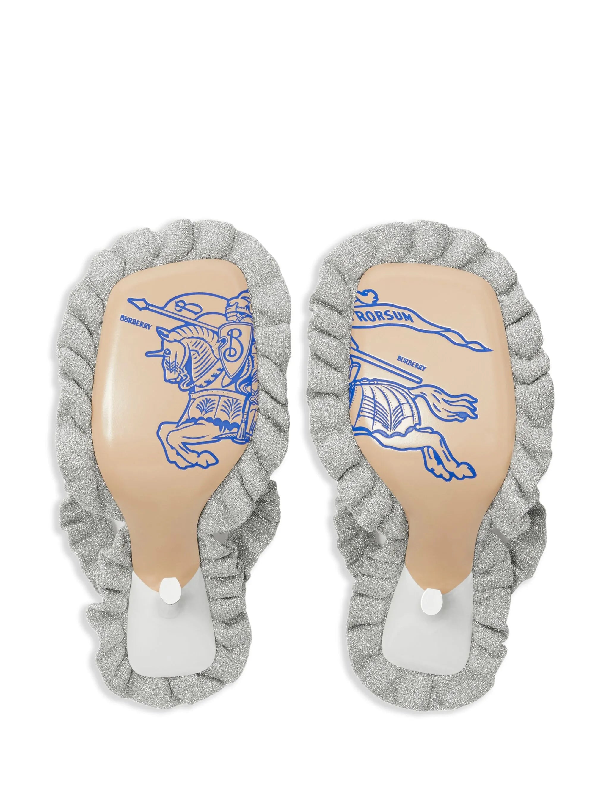 metallic ruff sandals