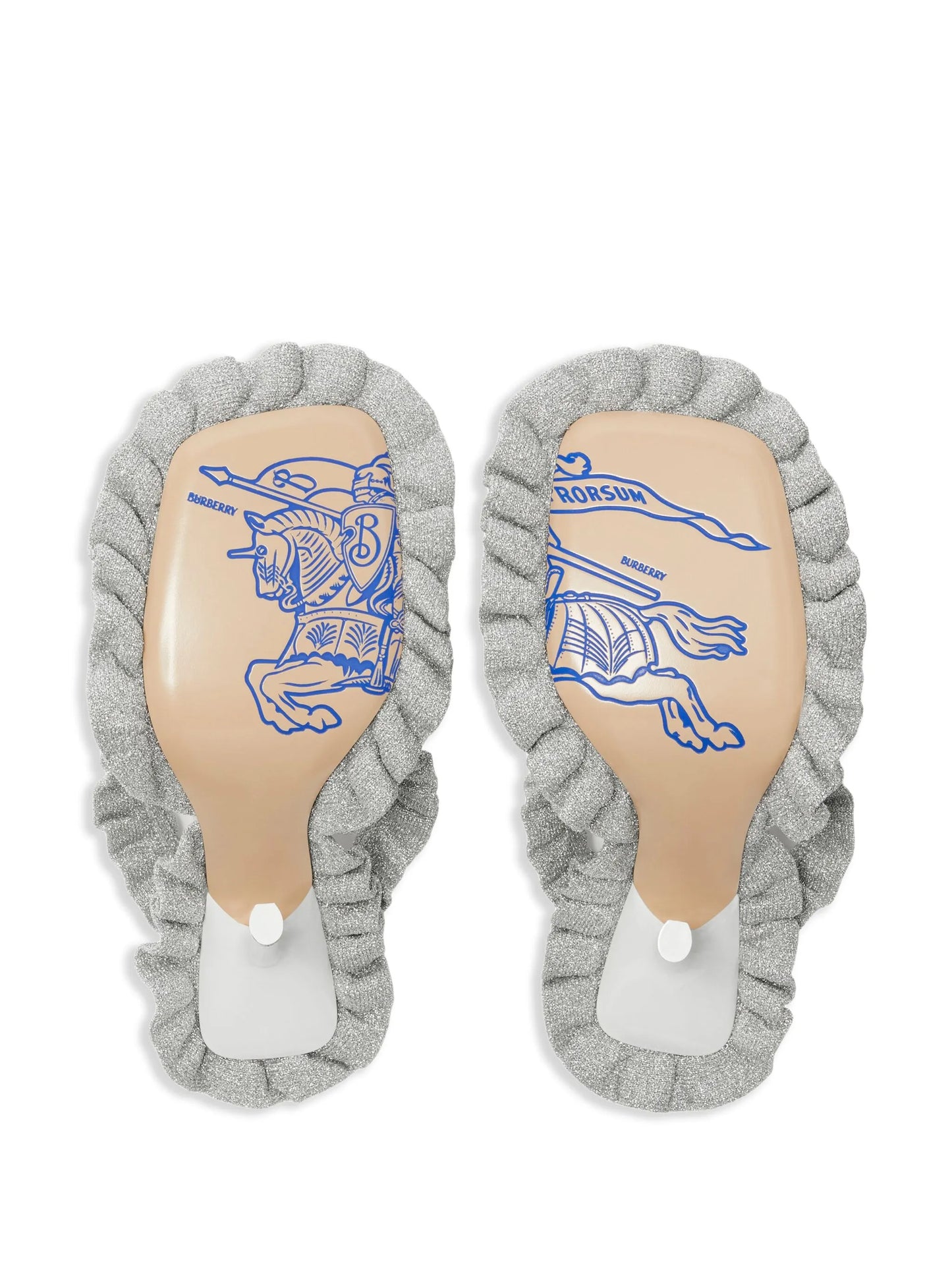 metallic ruff sandals