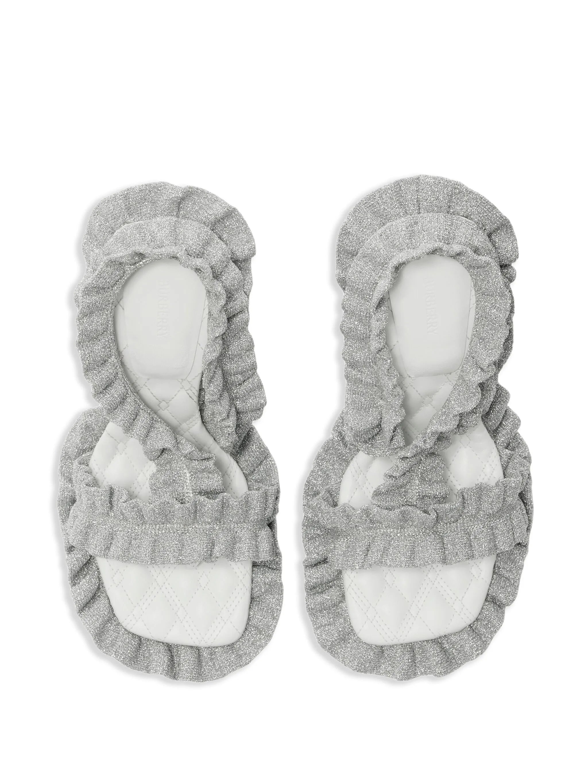 metallic ruff sandals
