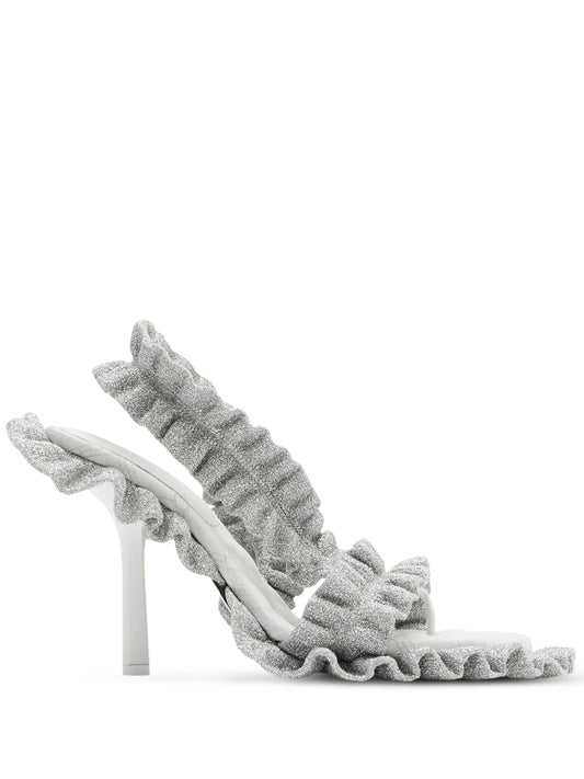 metallic ruff sandals