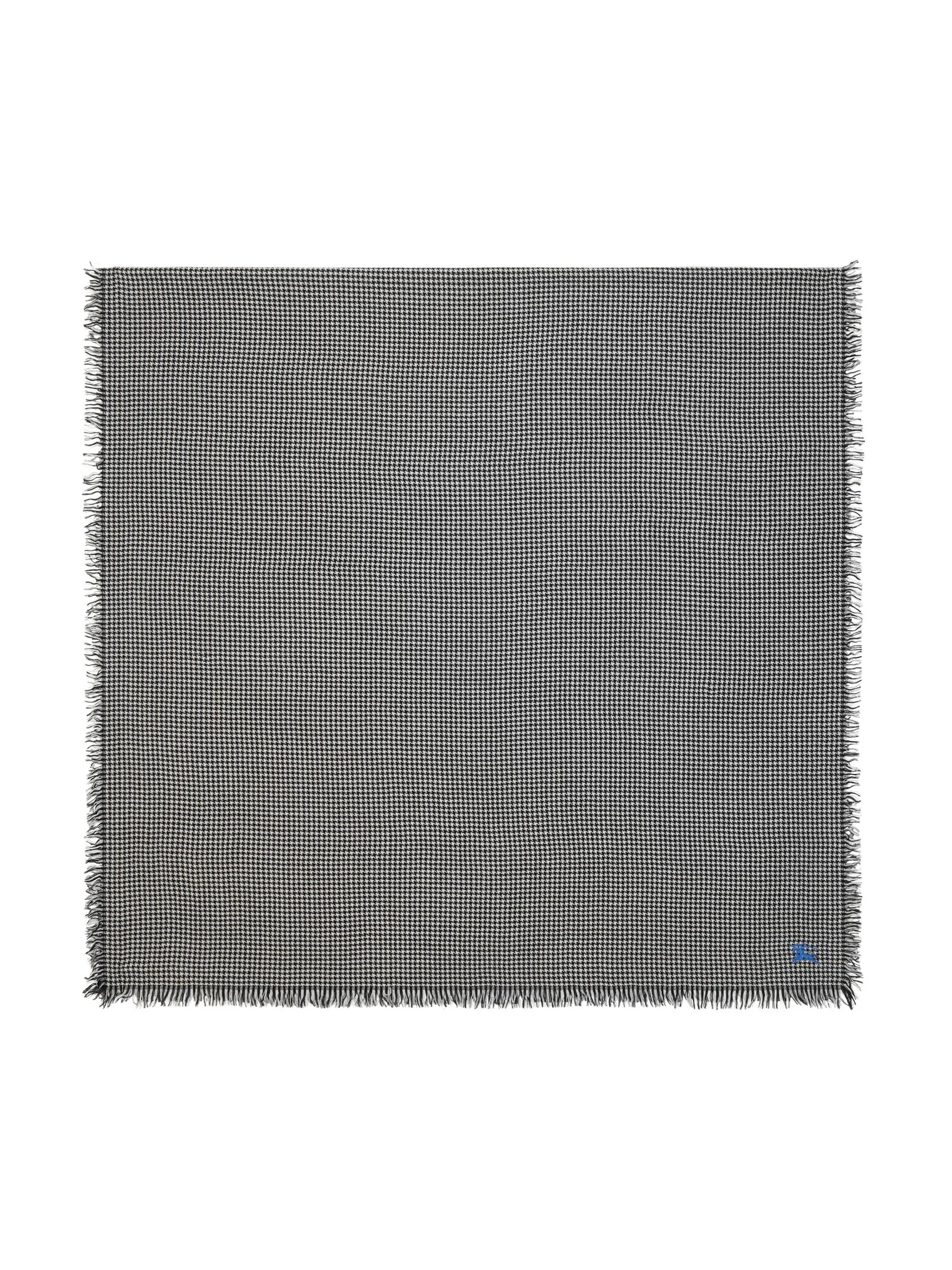 EKD-embroidered houndstooth scarf