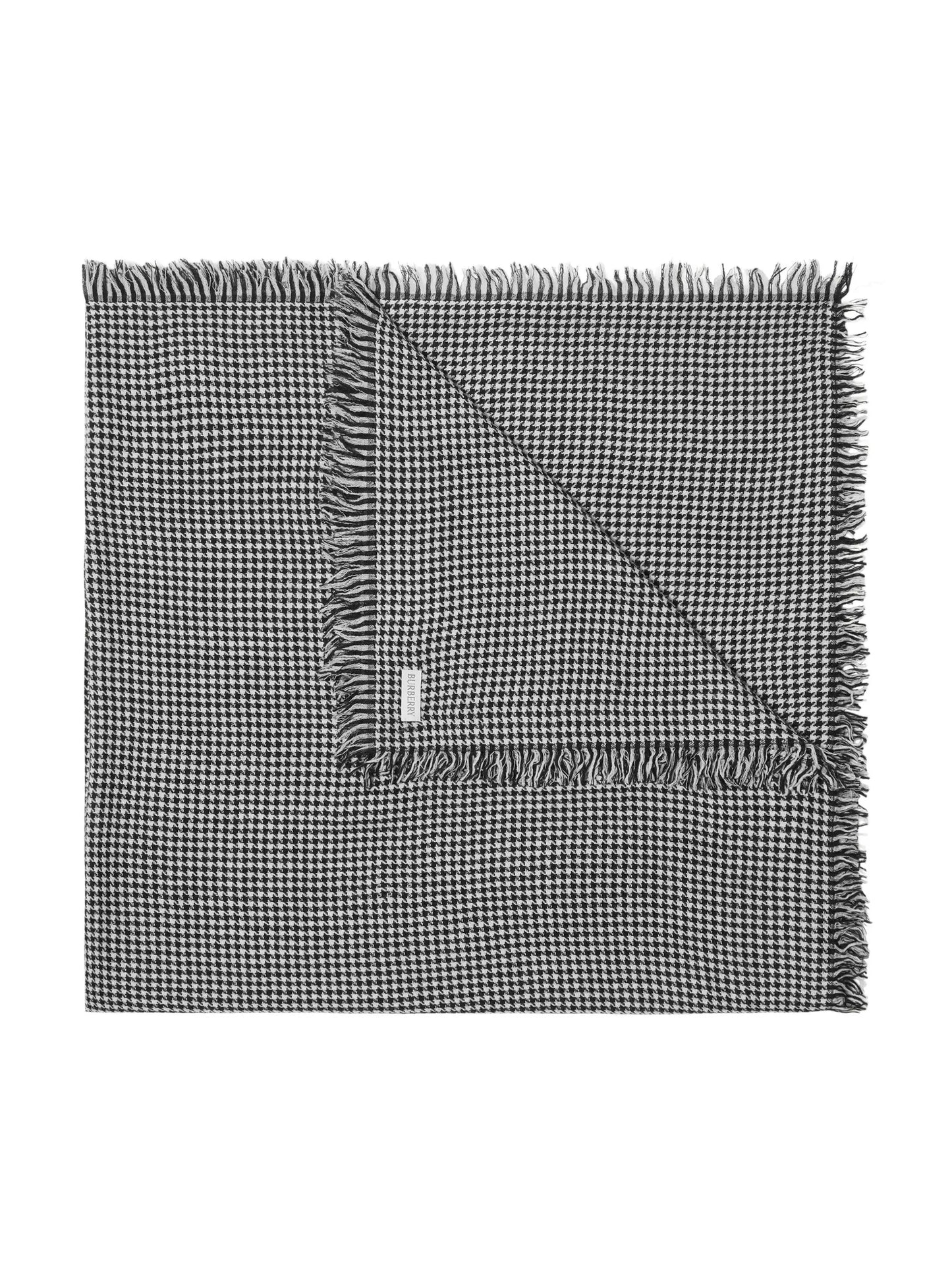 EKD-embroidered houndstooth scarf