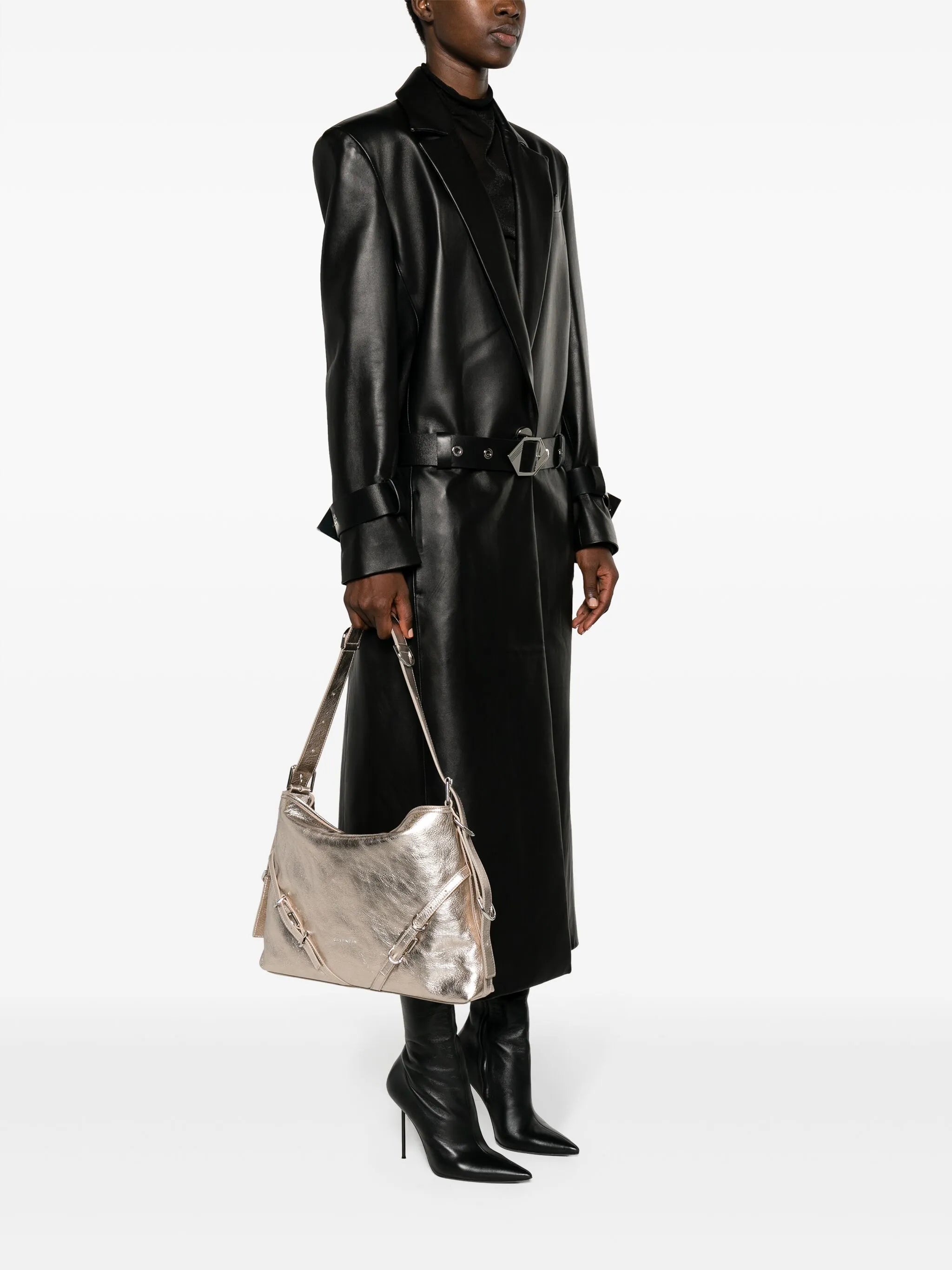 medium Voyou laminated shoulder bag