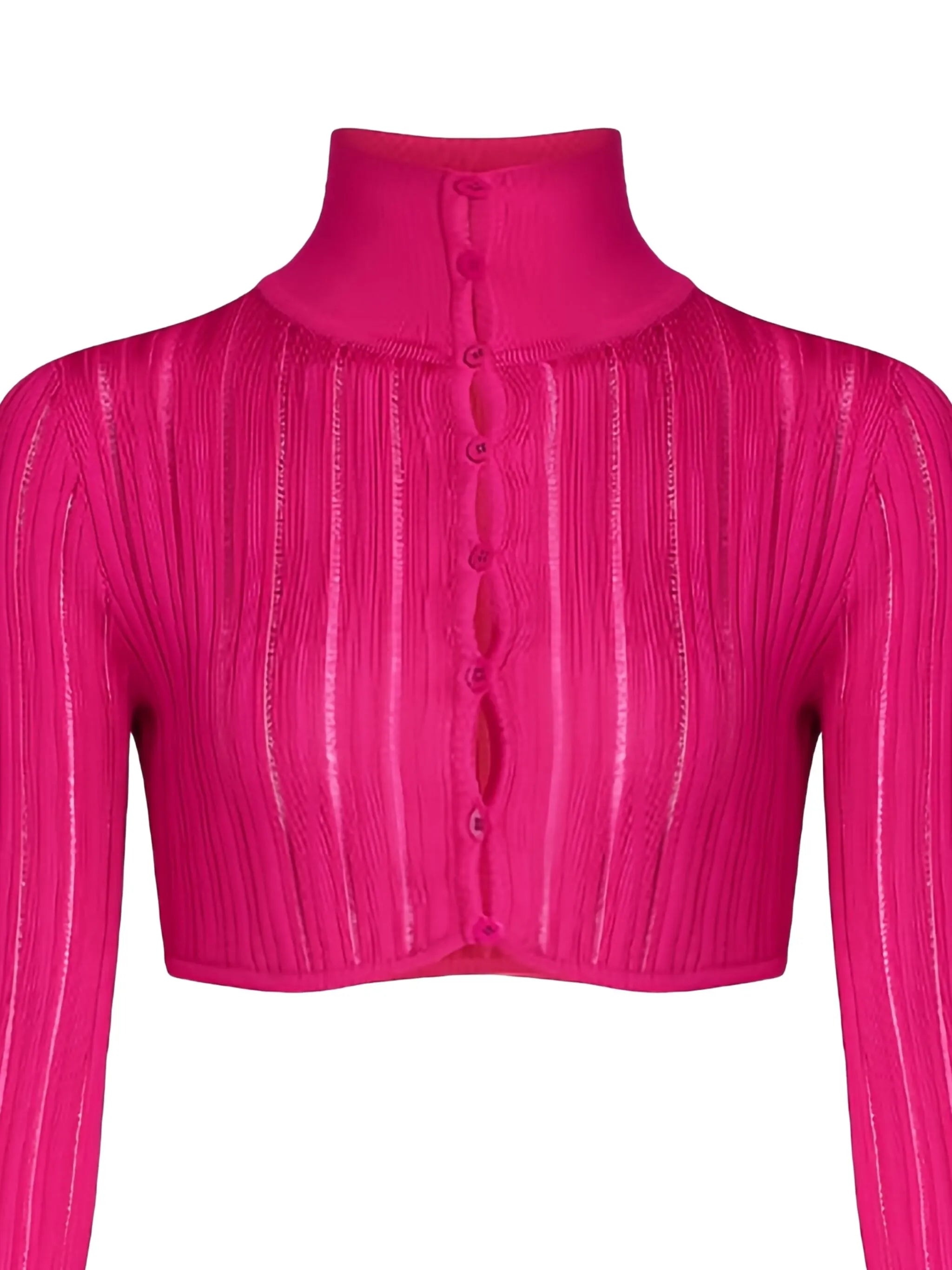 ribbed-knit cropped cardigan