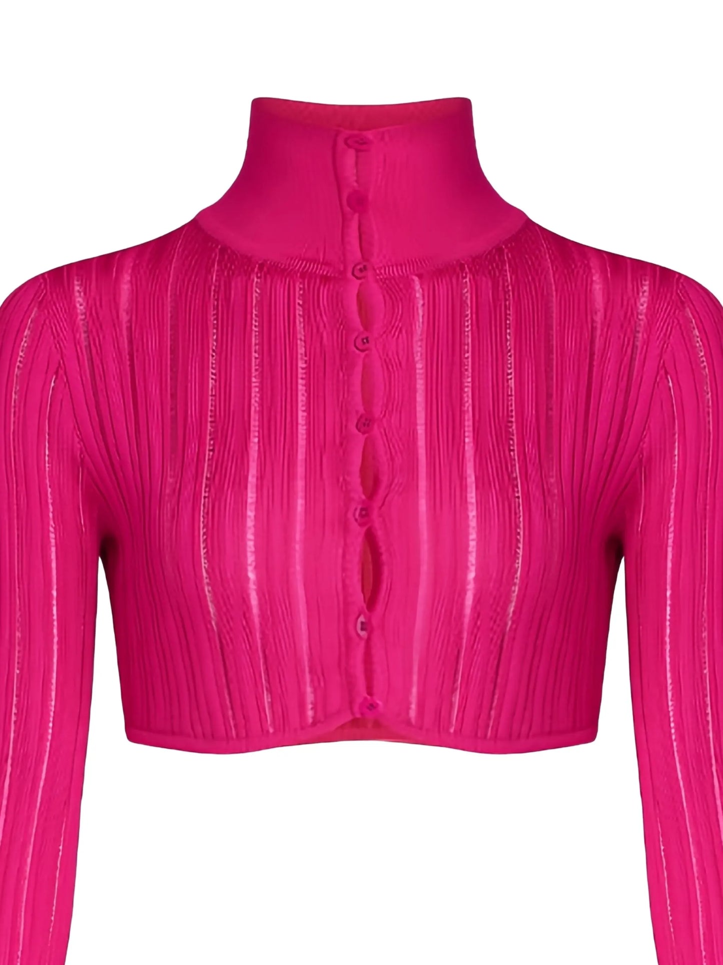 ribbed-knit cropped cardigan