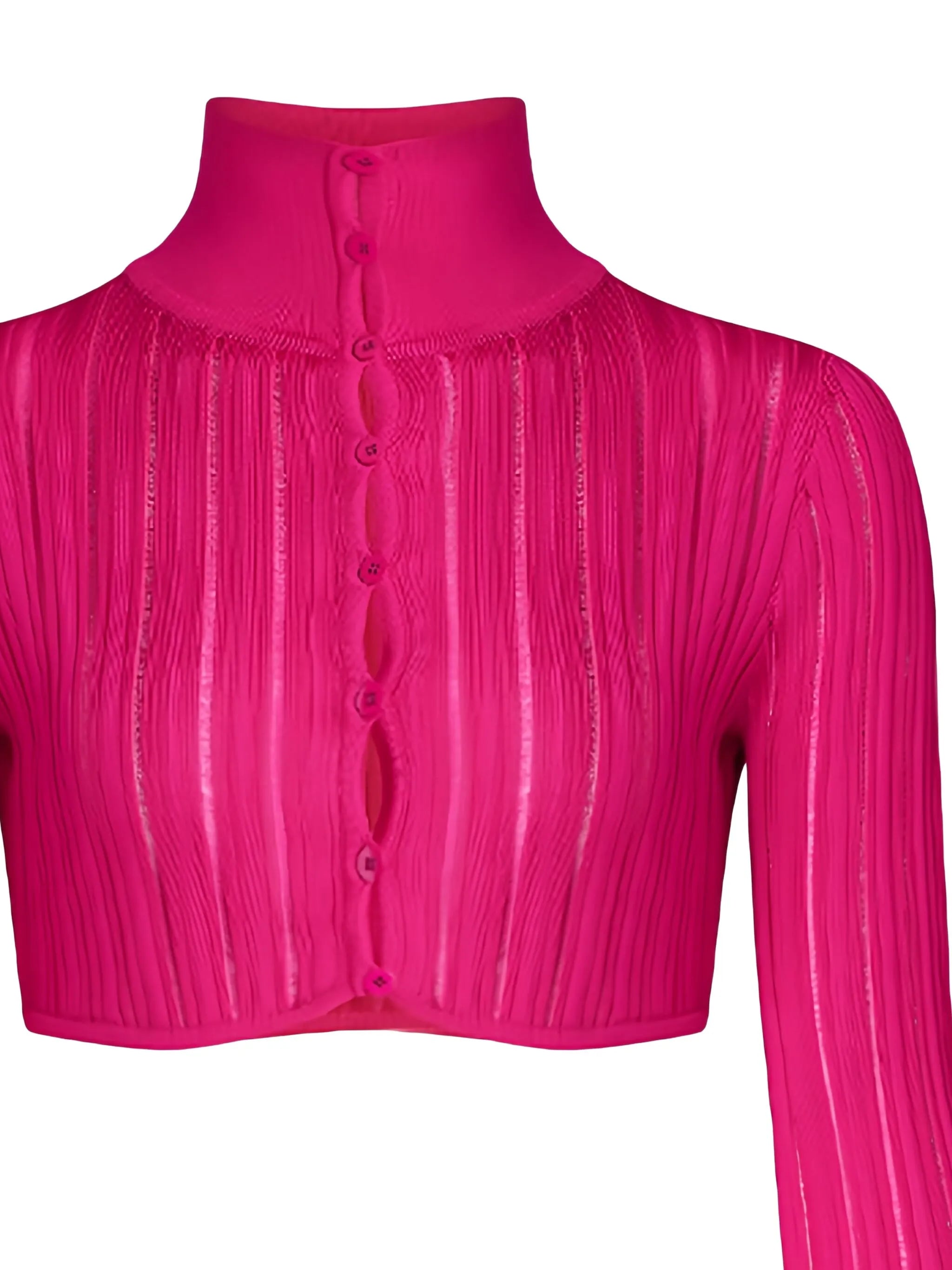 ribbed-knit cropped cardigan