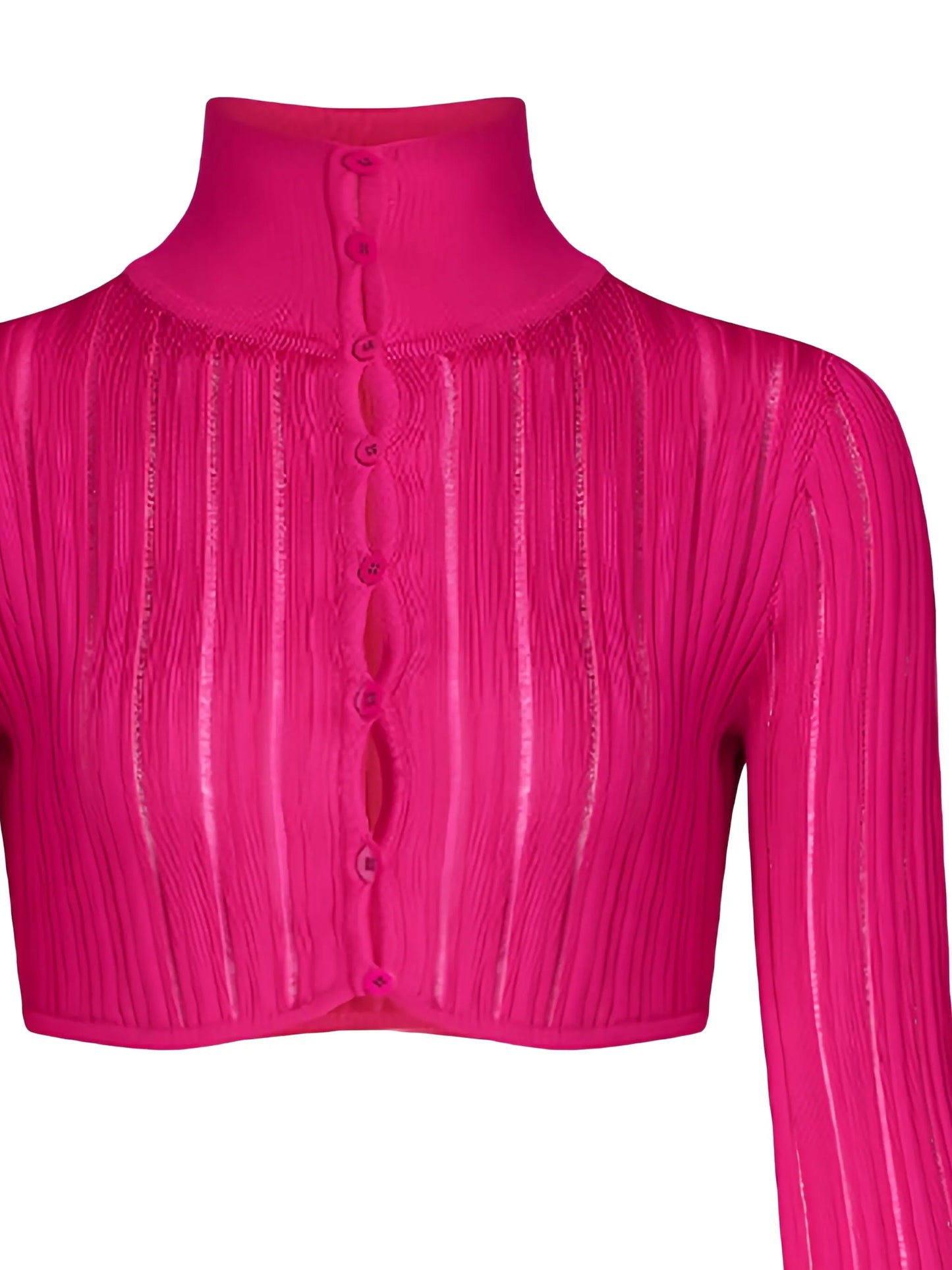 ribbed-knit cropped cardigan