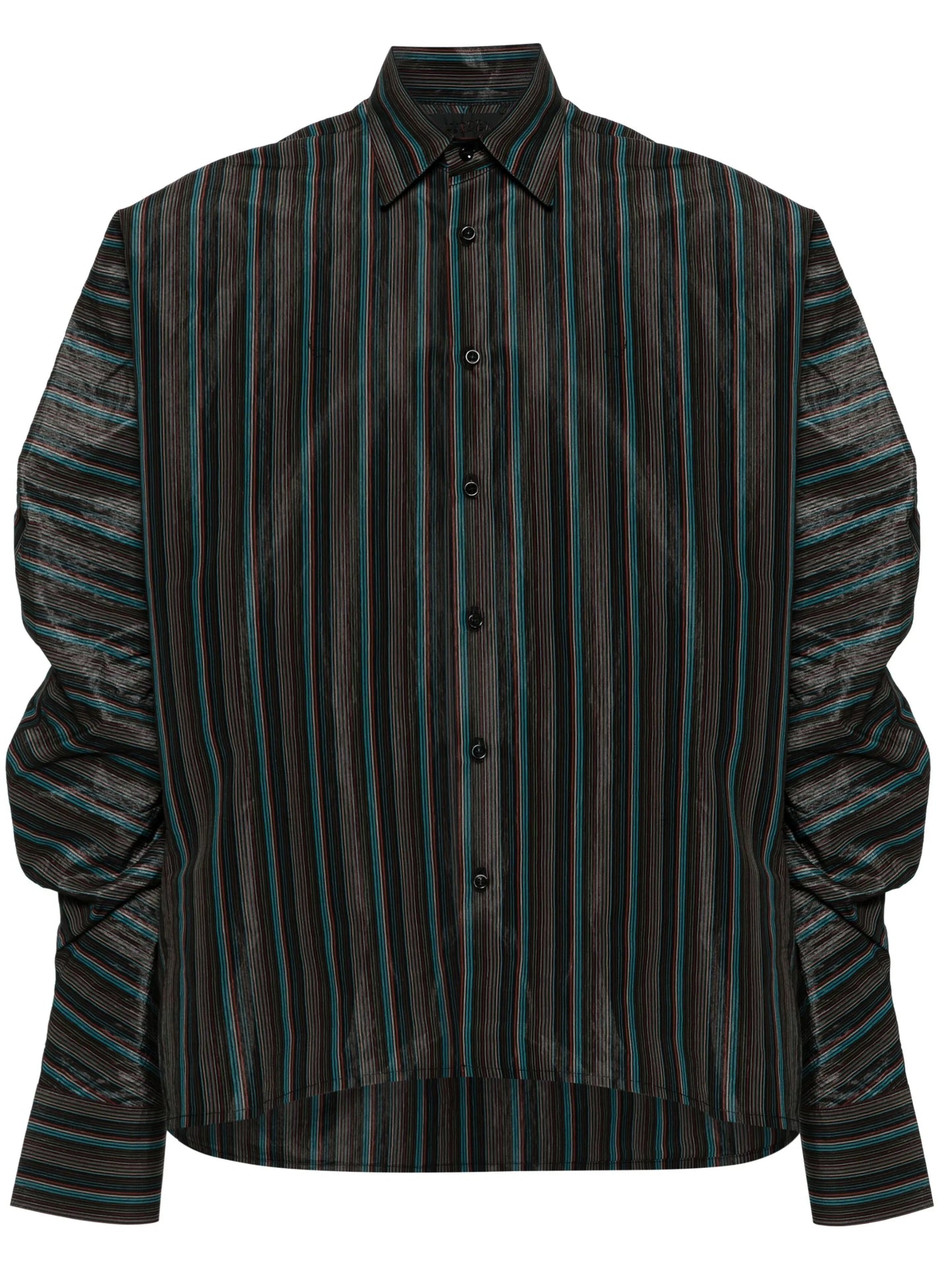 Keanu satin-finish striped shirt