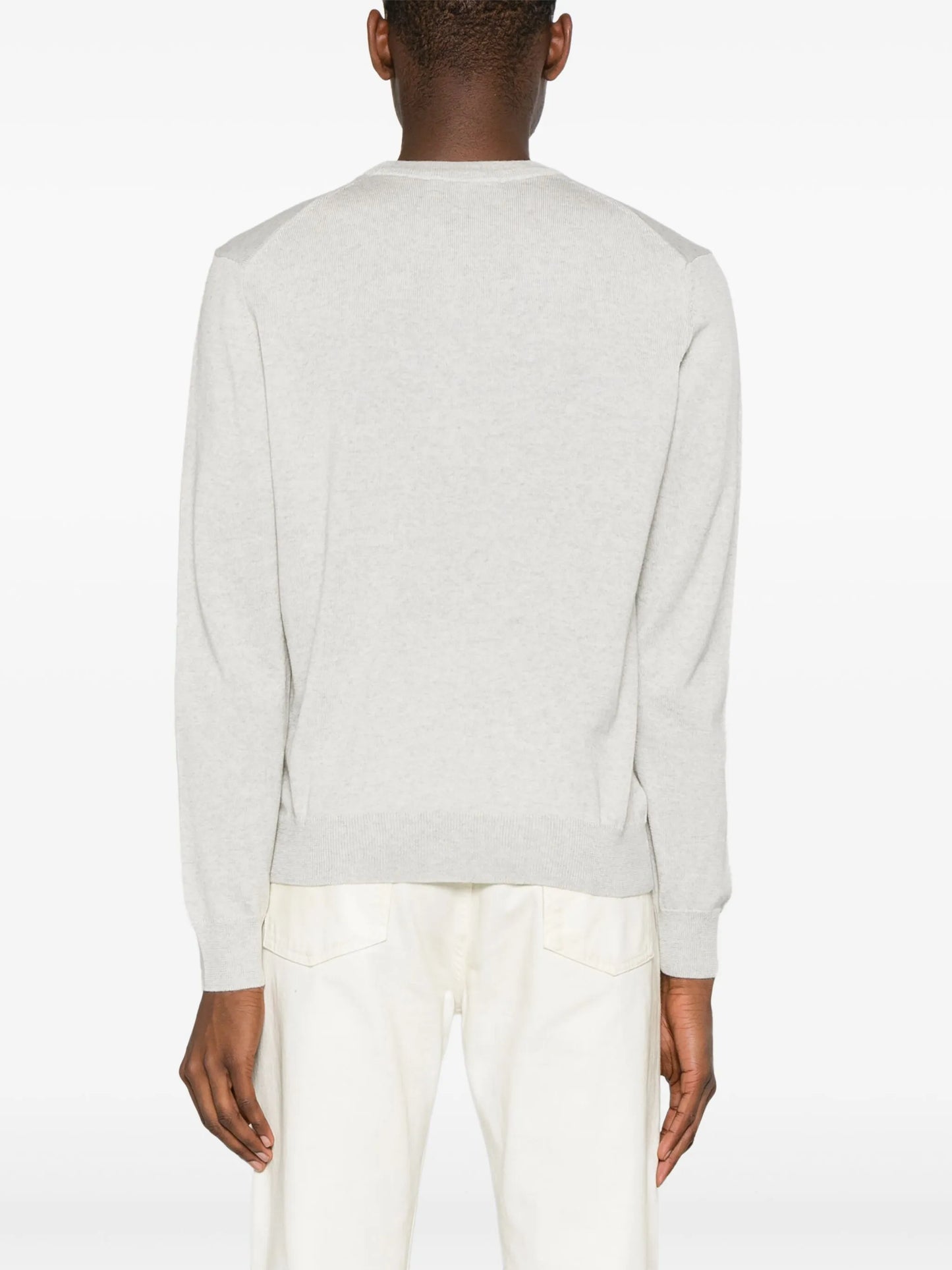 logo-patch cotton jumper