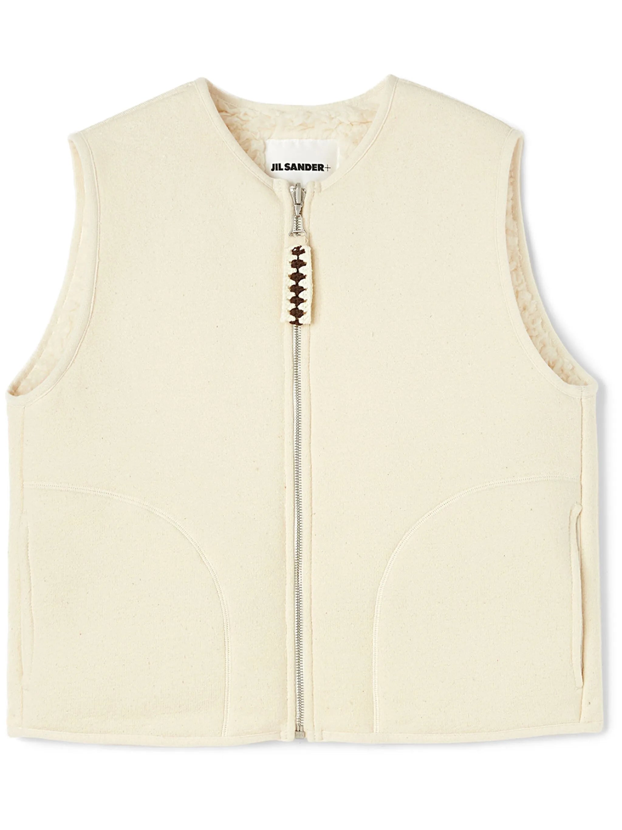 zip-up cotton gilet