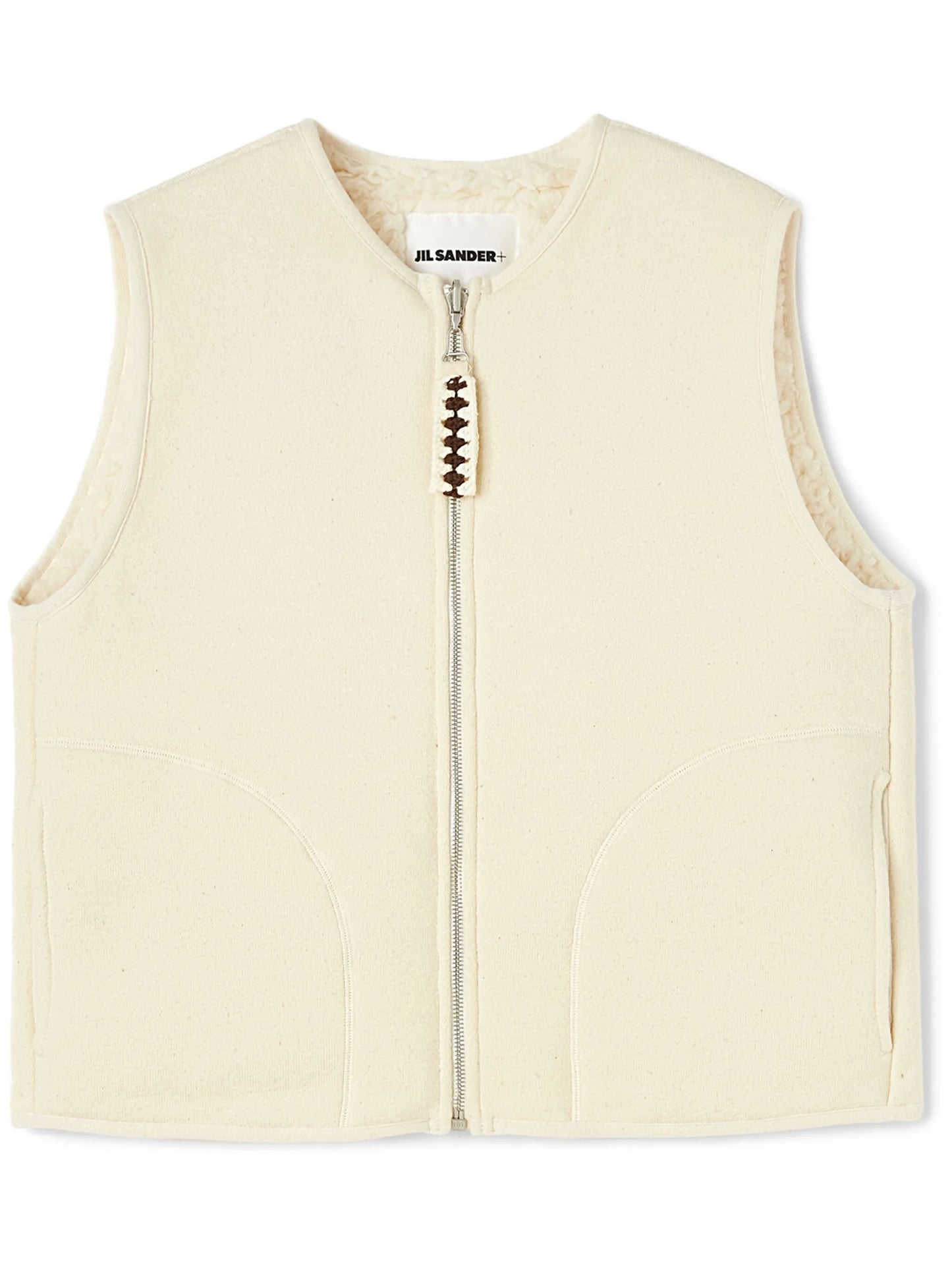zip-up cotton gilet