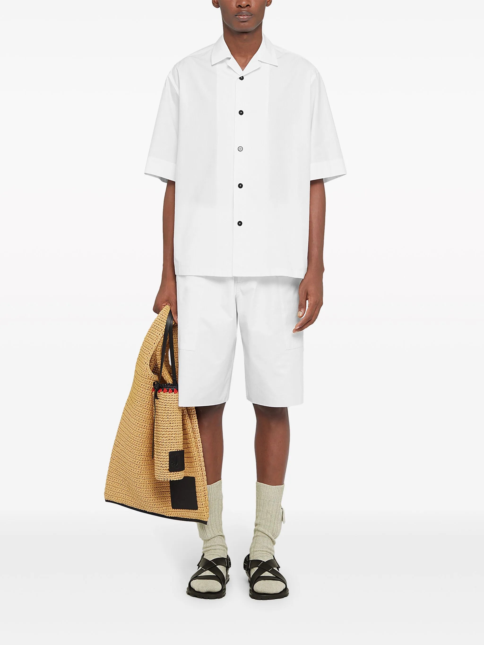 short-sleeve cotton shirt