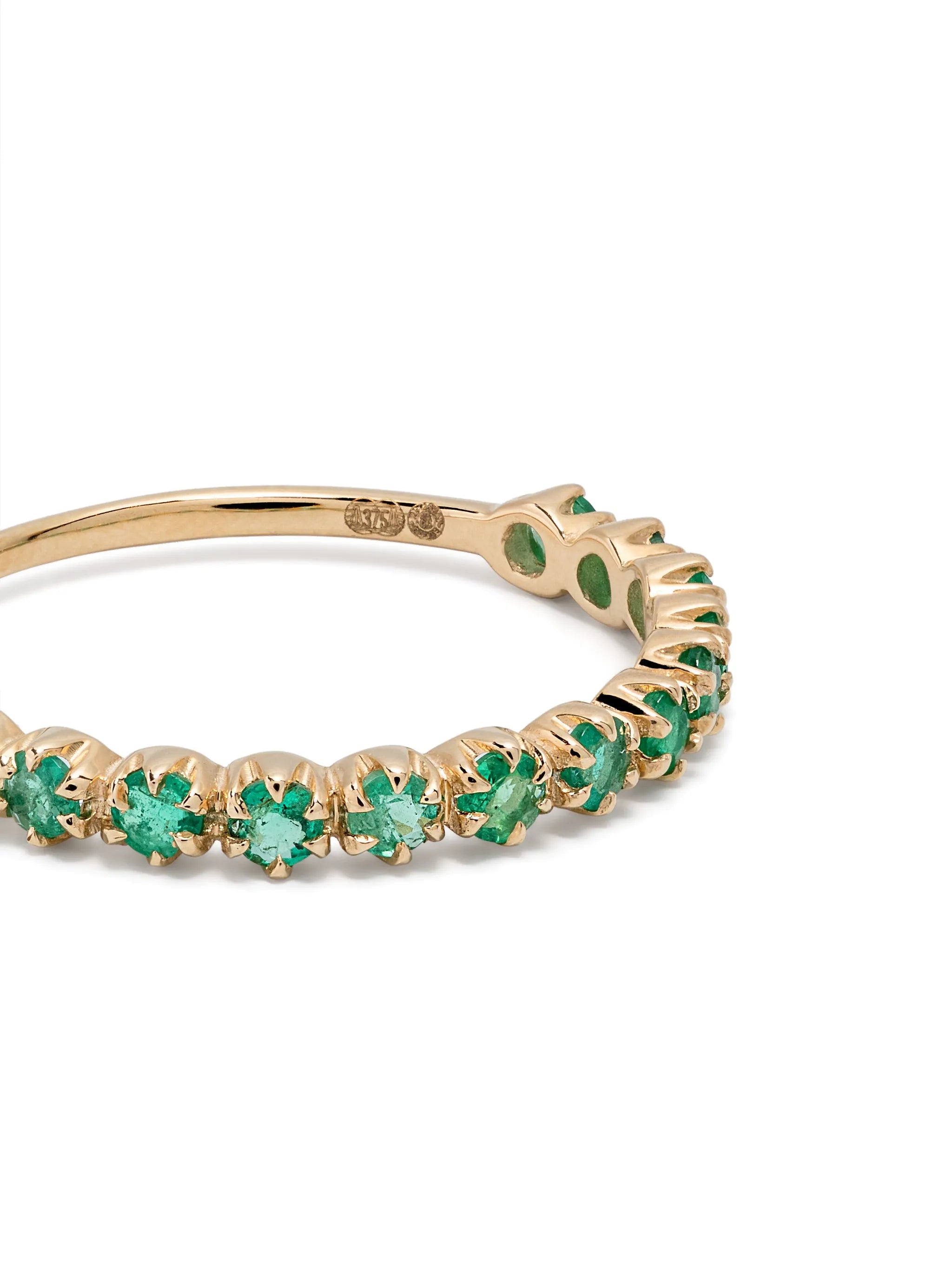 9kt yellow gold Ava Nº2 emerald ring