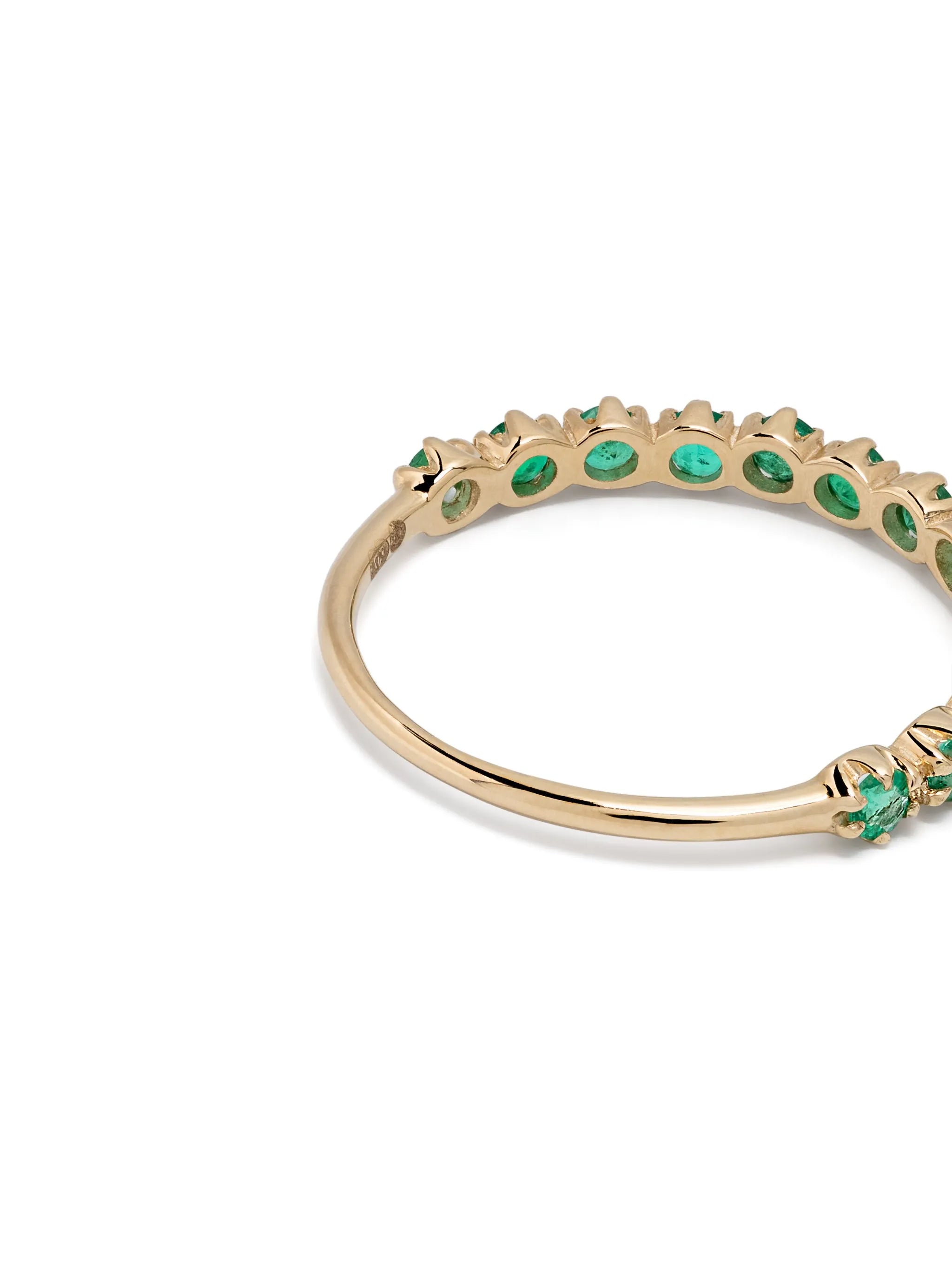 9kt yellow gold Ava Nº2 emerald ring