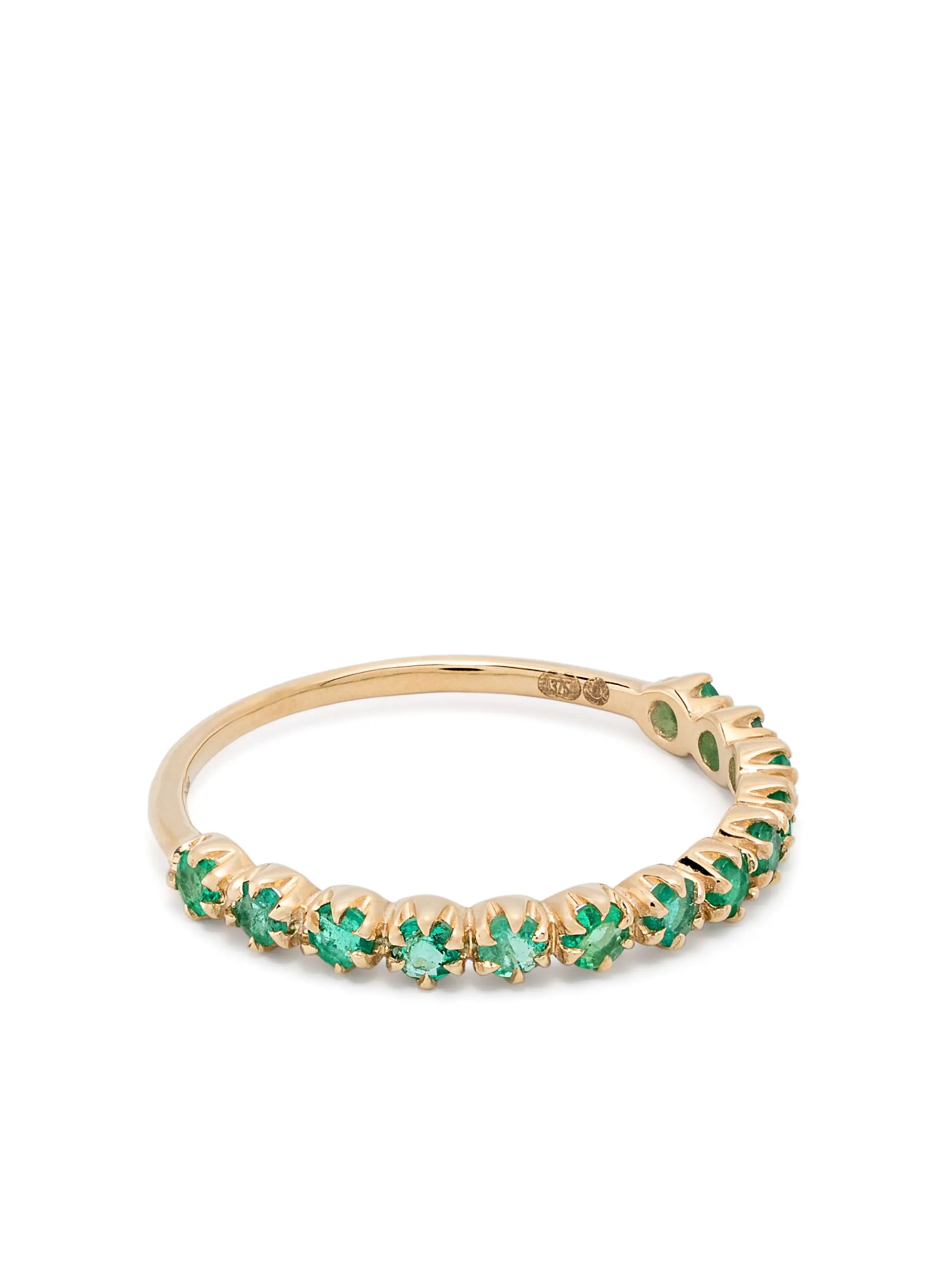 9kt yellow gold Ava Nº2 emerald ring