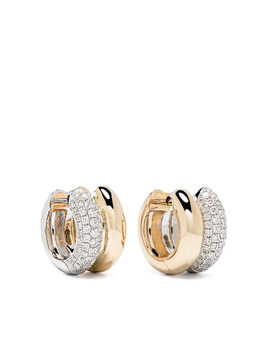 9kt white gold Mini Créoles Bouées