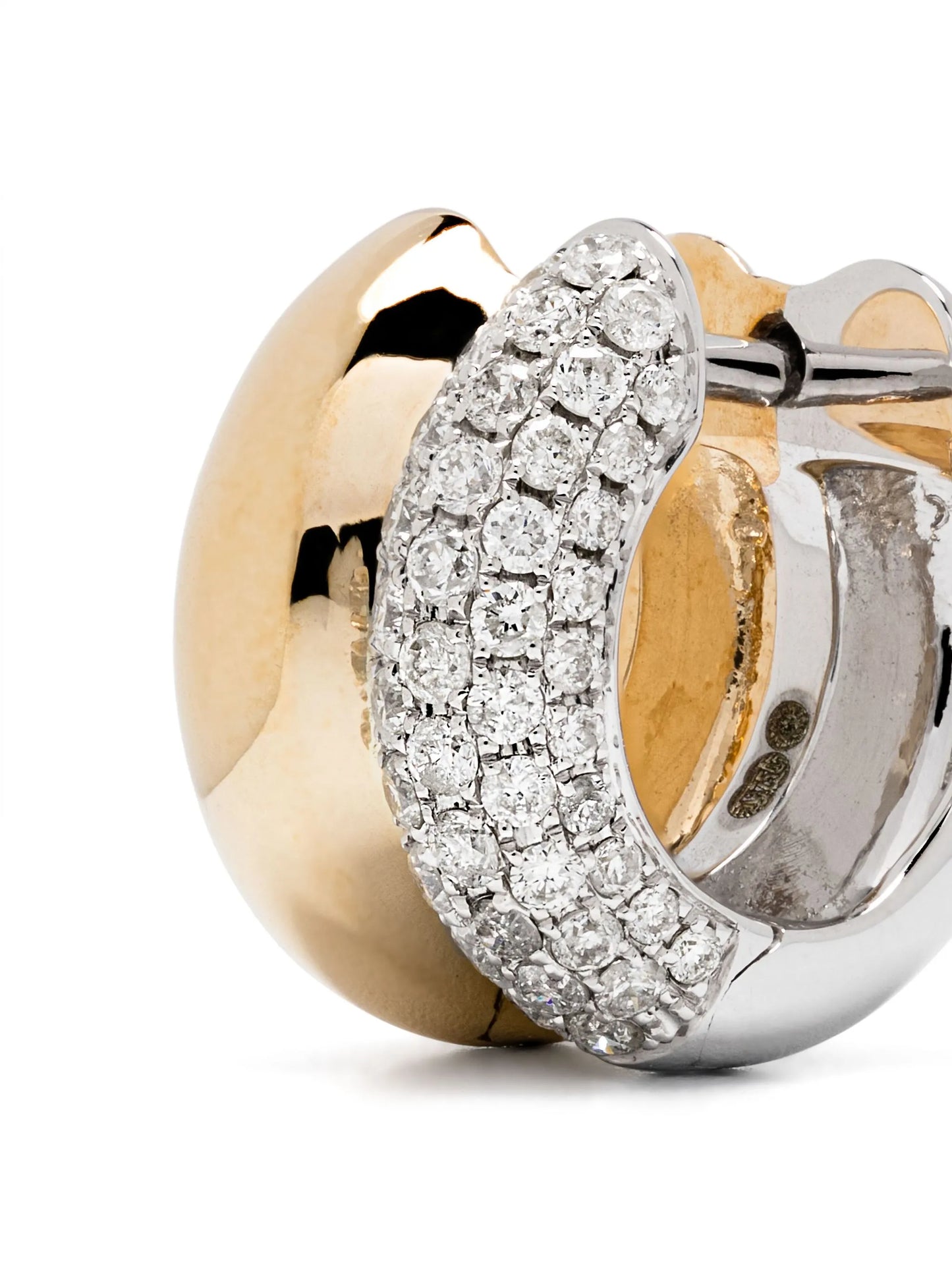 9kt white gold Mini Créoles Bouées