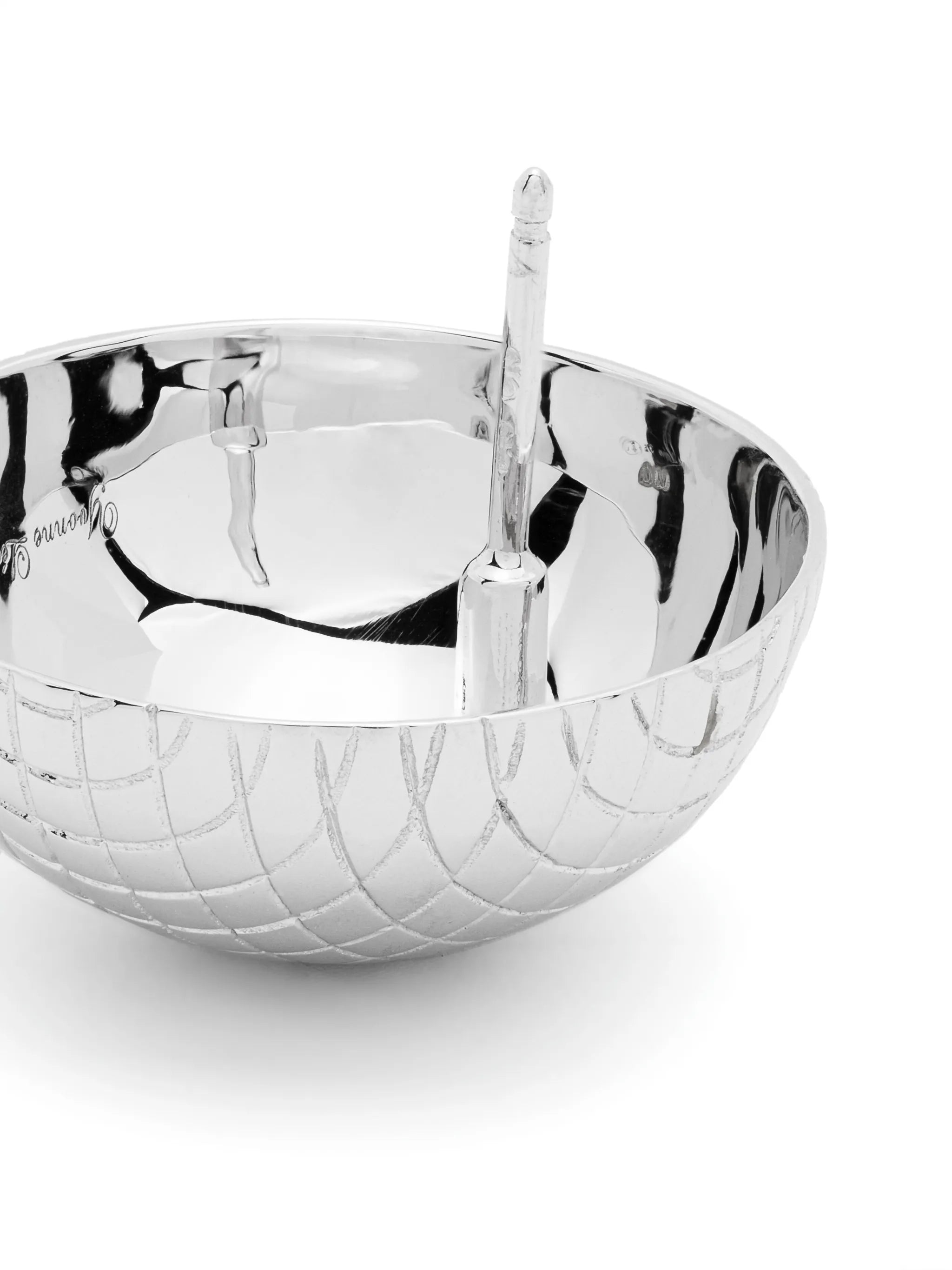 9kt white gold Maxi Boucles D'oreille Boule Disco earrings