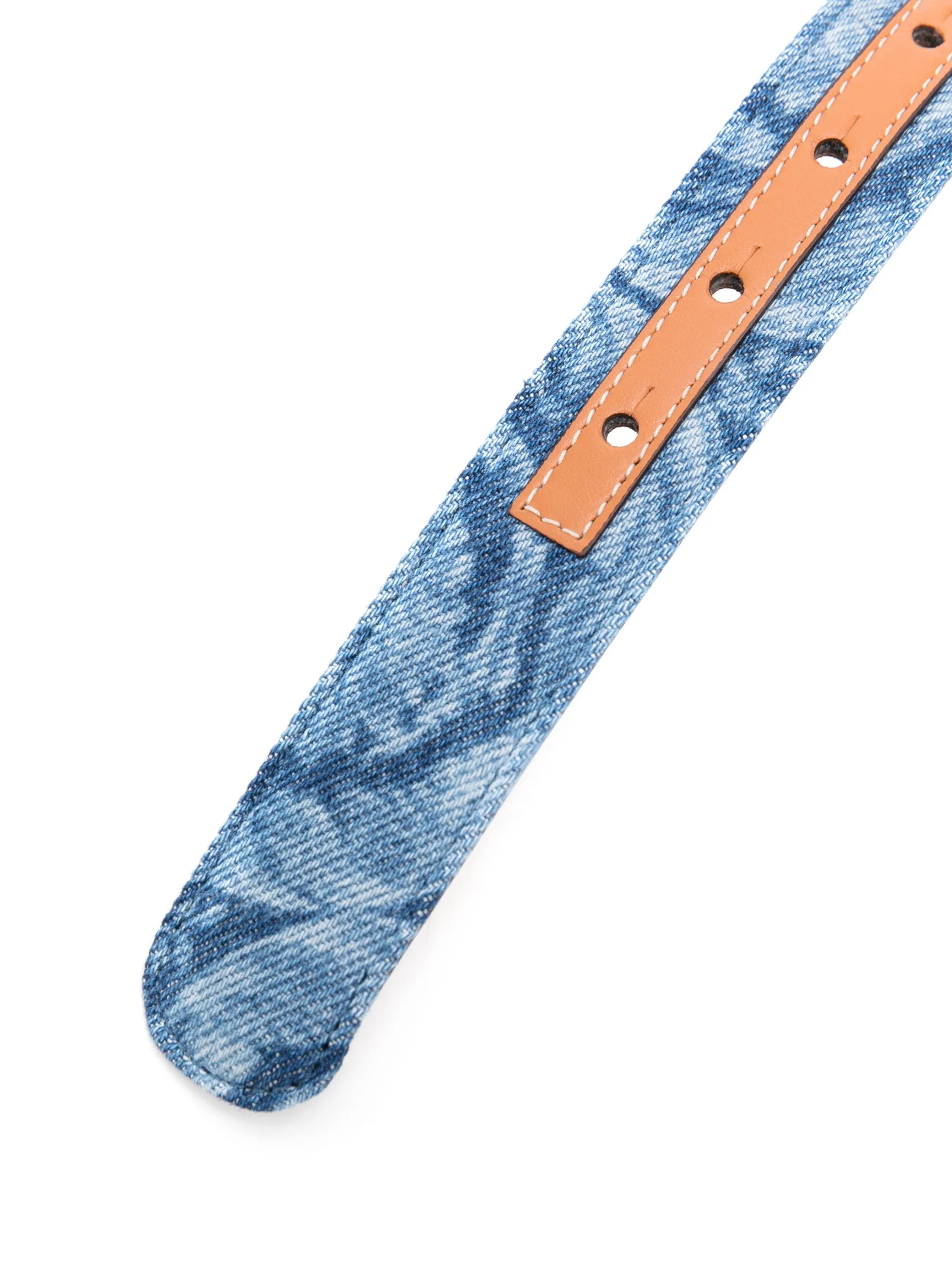Medusa Head-buckle denim belt